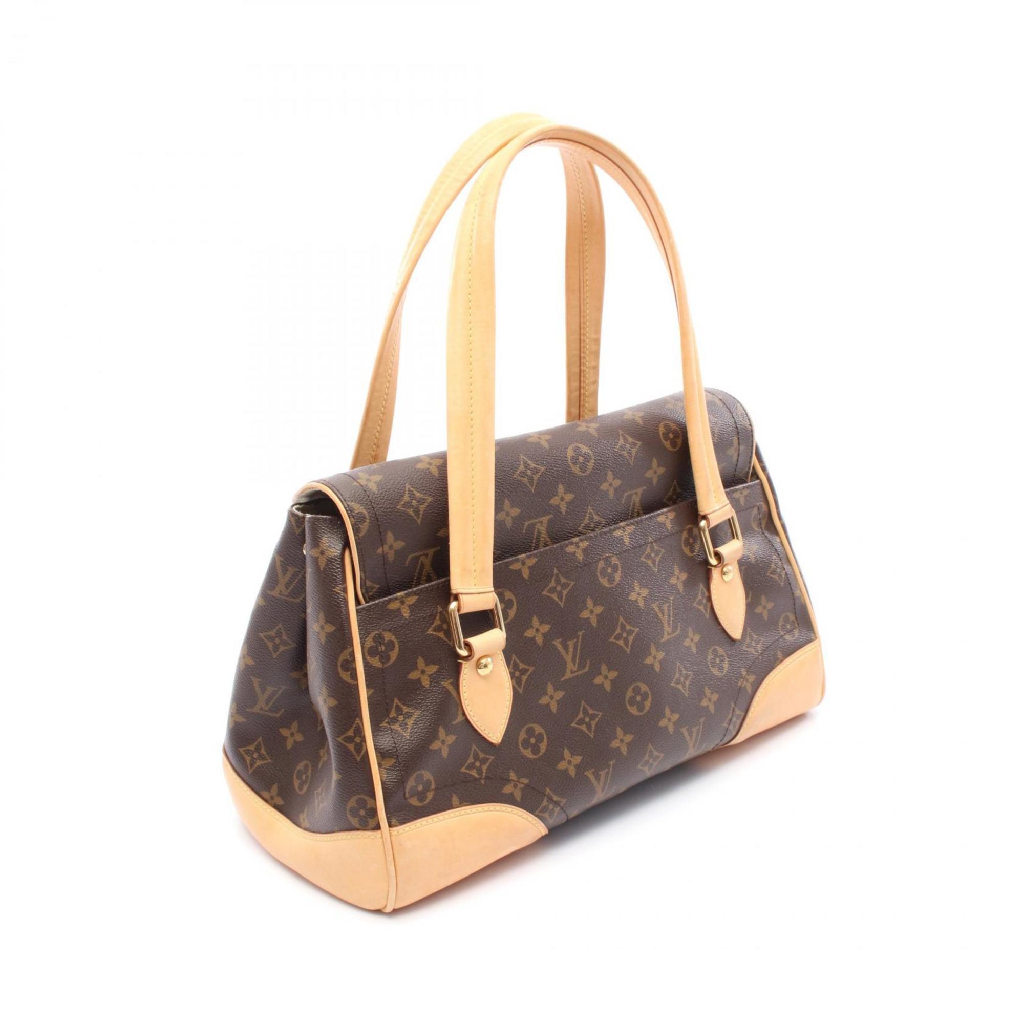 Louis Vuitton Brown Coated Canvas Leather Shoulder Bag (Pre-Owned)