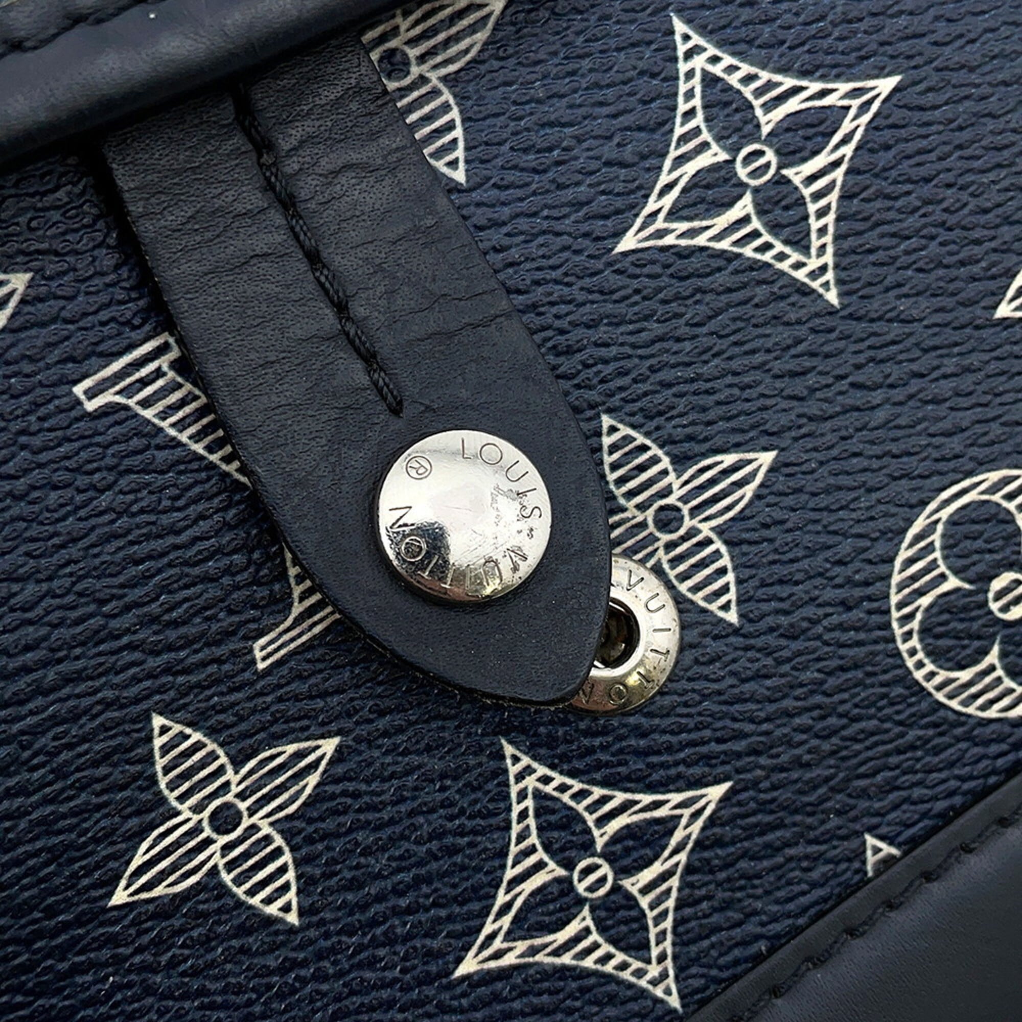 Louis Vuitton Monogram Savane Navy Handbag Shoulder Bag (Pre-Owned)