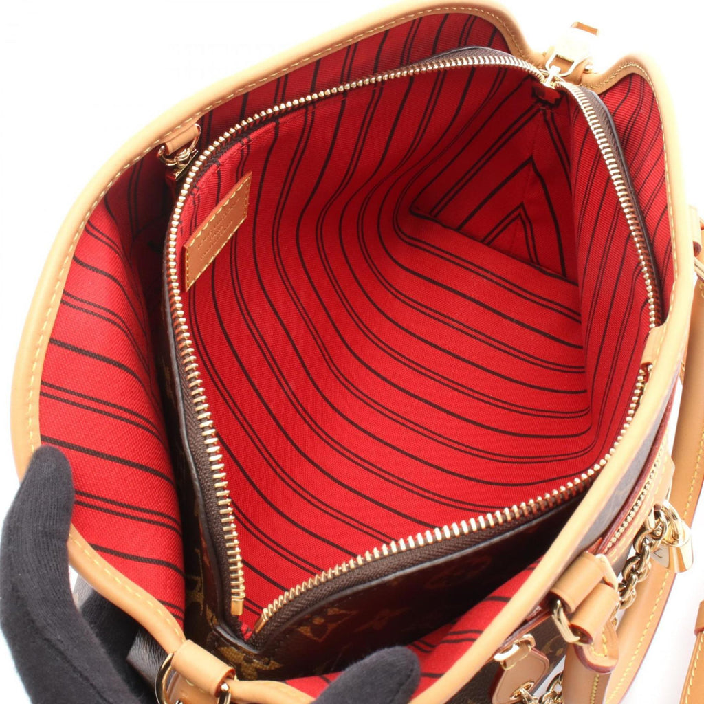 Louis Vuitton Brown Monogram Coated Canvas Leather Handbag (Pre-Owned)