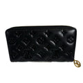 Louis Vuitton Monogram Black Noir Leather Long Wallet (Bi-Fold) (Pre-Owned)
