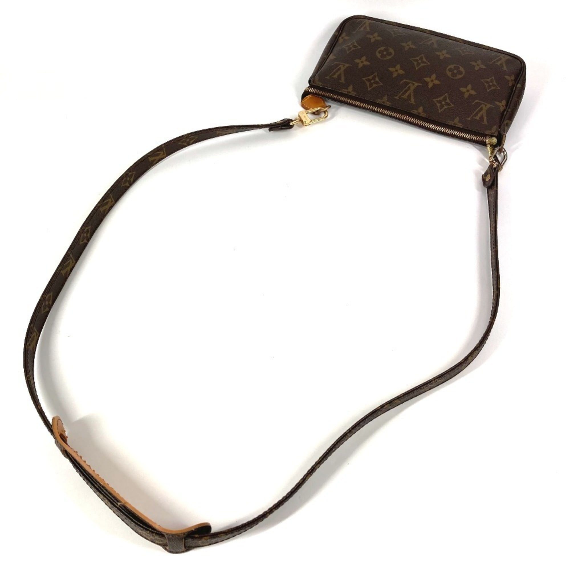Louis Vuitton Brown Monogram Monogram Pochette Pouch Shoulder Bag (Pre-Owned)