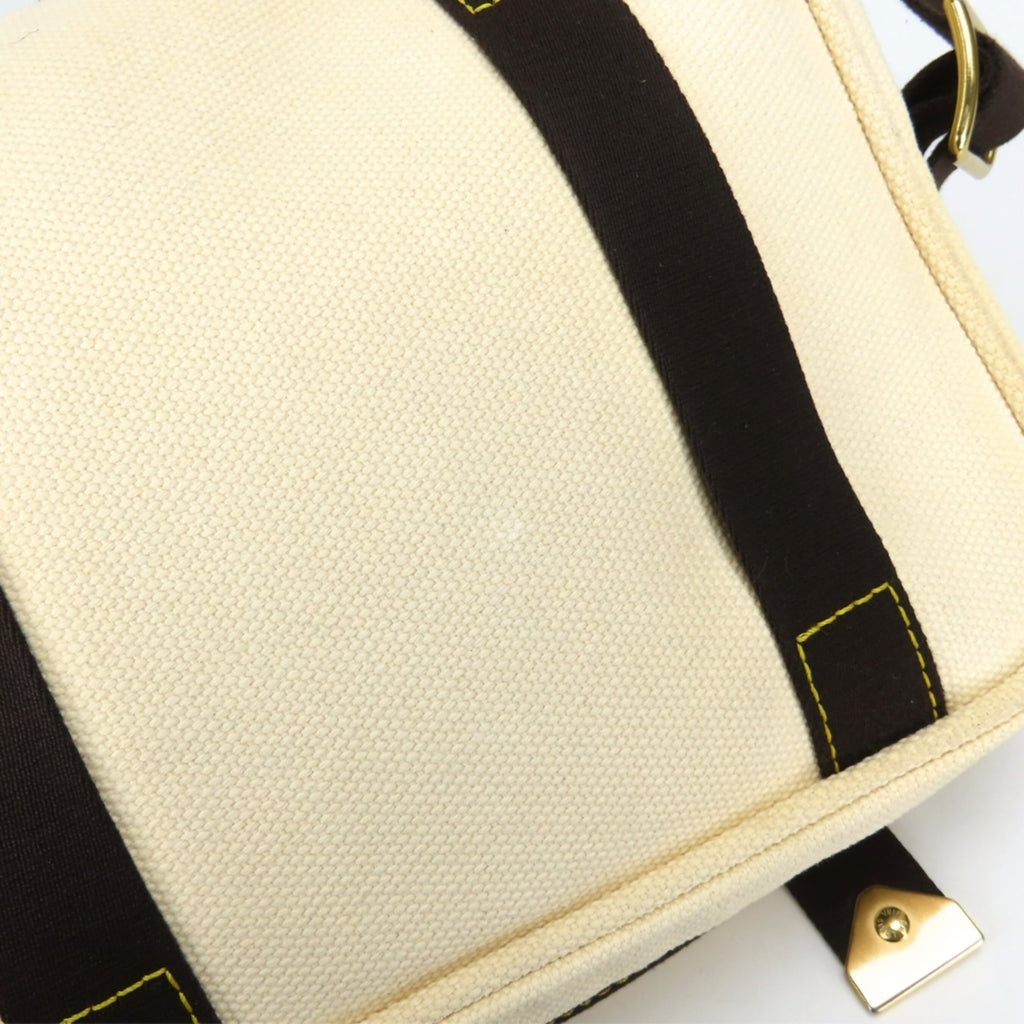 Louis Vuitton Brown Ecru Ivory Canvas Shoulder Bag (Pre-Owned)