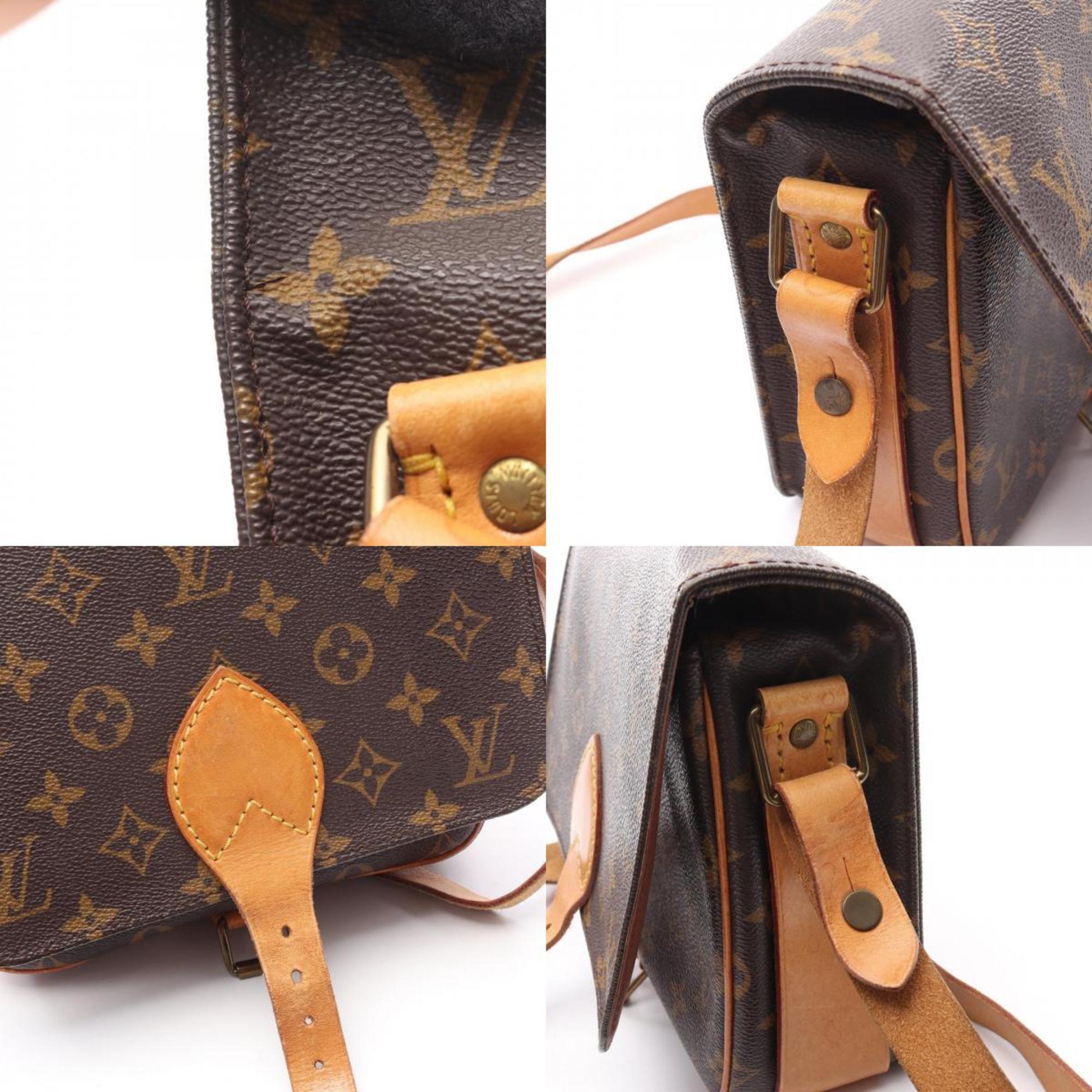 Louis Vuitton Monogram Brown Coated Canvas Leather Shoulder Bag (Pre-Owned)