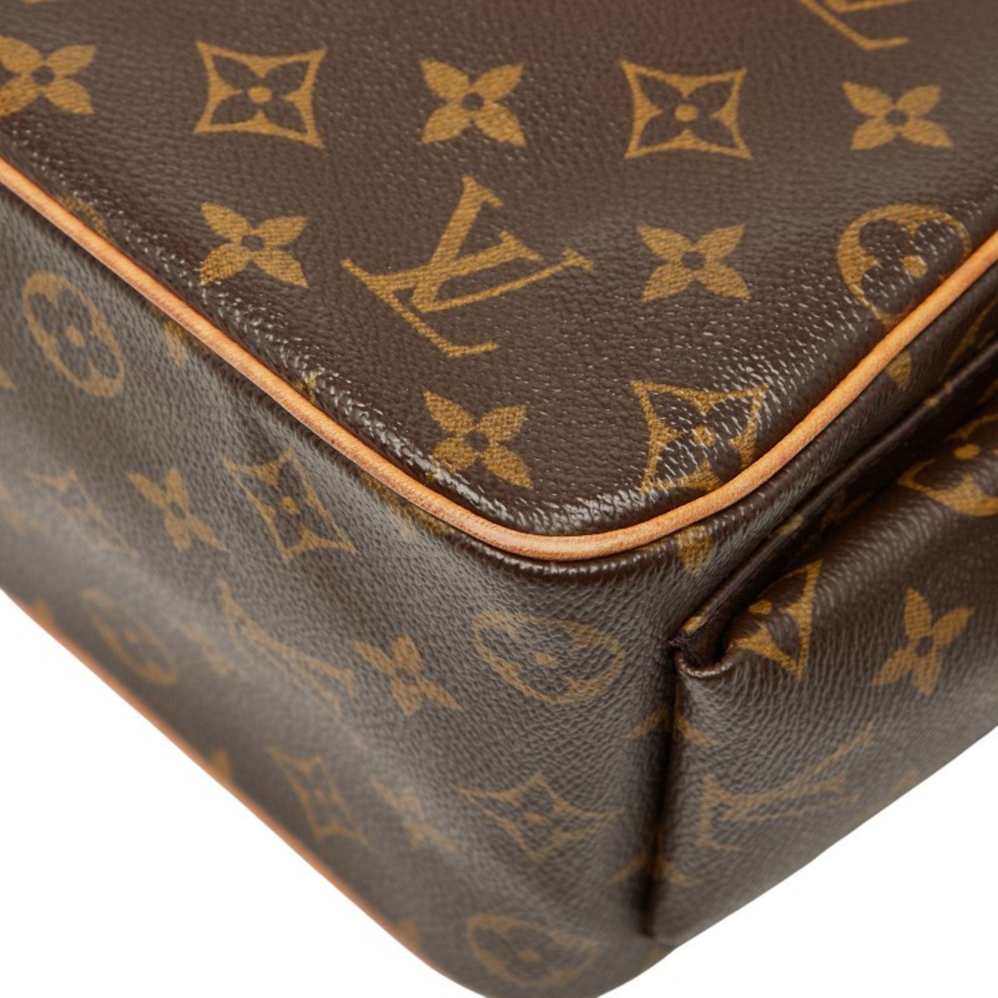 Louis Vuitton Brown Pvc Leather Handbag (Pre-Owned)