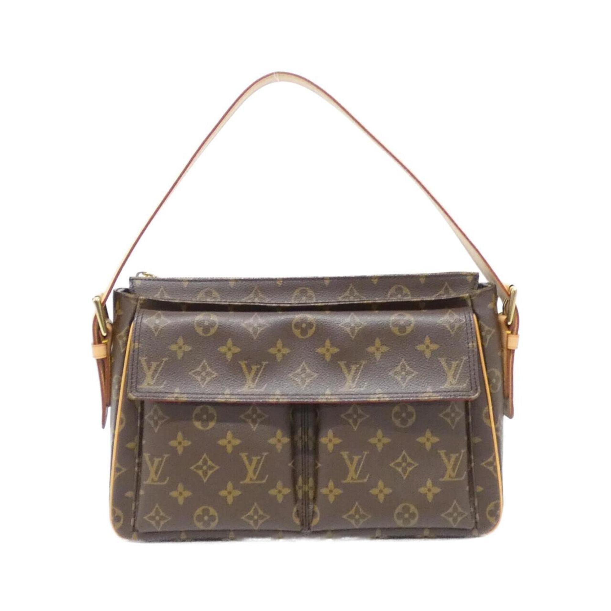 Louis Vuitton Marron Coated Canvas Shoulder Bag (Pre-Owned)