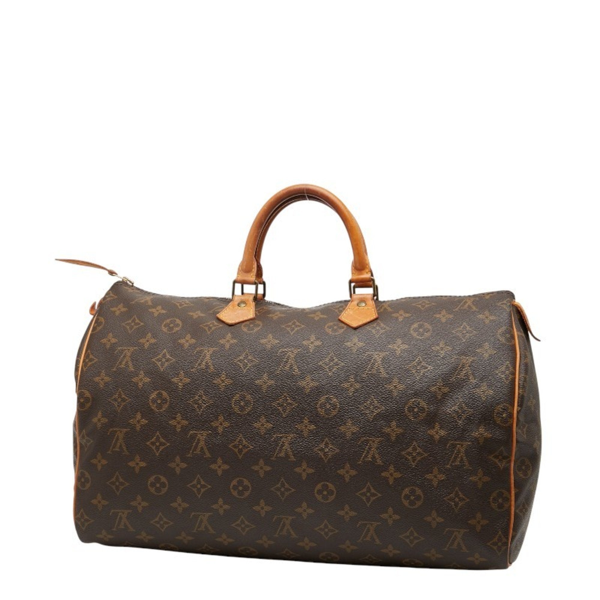 Louis Vuitton Brown Dark Brown Pvc Leather Boston Bag Handbag (Pre-Owned)
