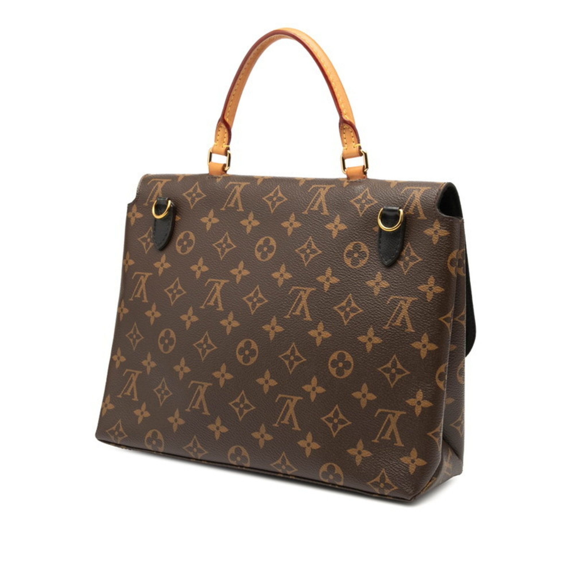 Louis Vuitton Black Brown Pvc Leather Handbag Shoulder Bag (Pre-Owned)