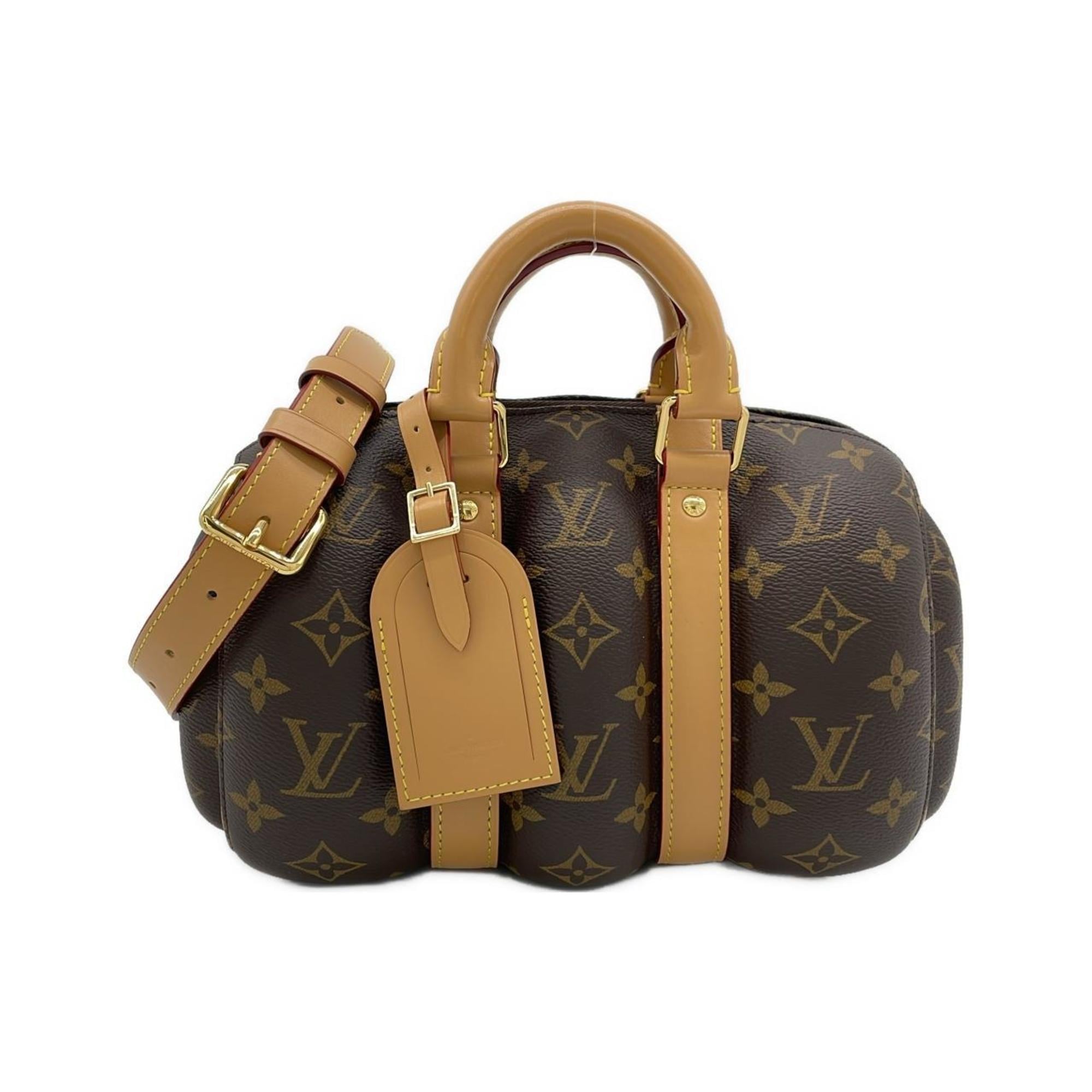 Louis Vuitton Marron Coated Canvas Boston Bag (Pre-Owned)