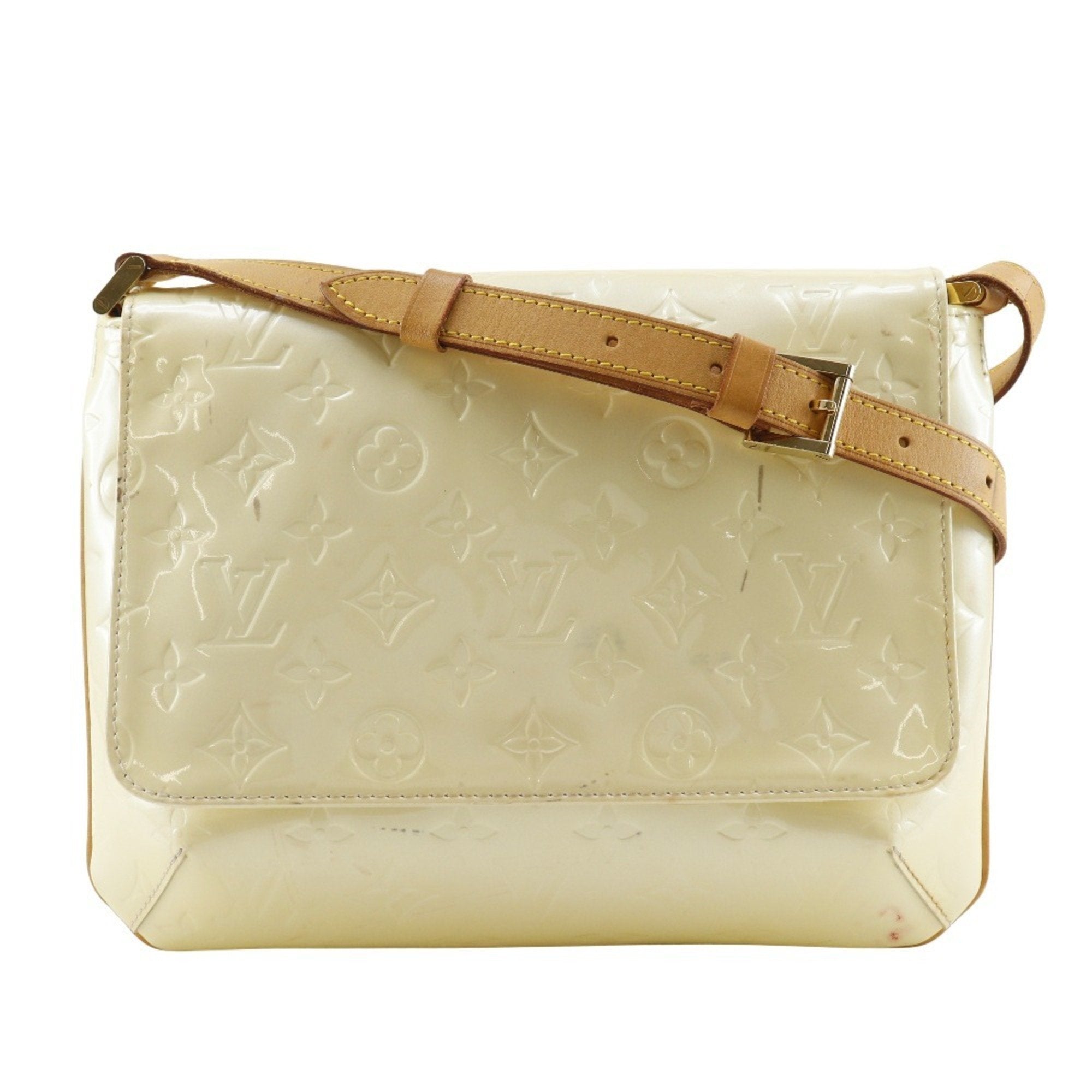 Louis Vuitton Off-White Pearl Monogram Vernis Shoulder Bag (Pre-Owned)