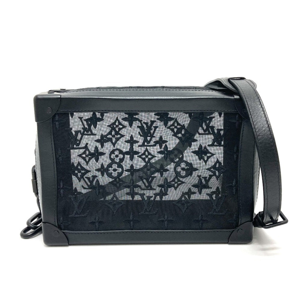 Louis Vuitton Black Mesh Leather Shoulder Bag (Pre-Owned)