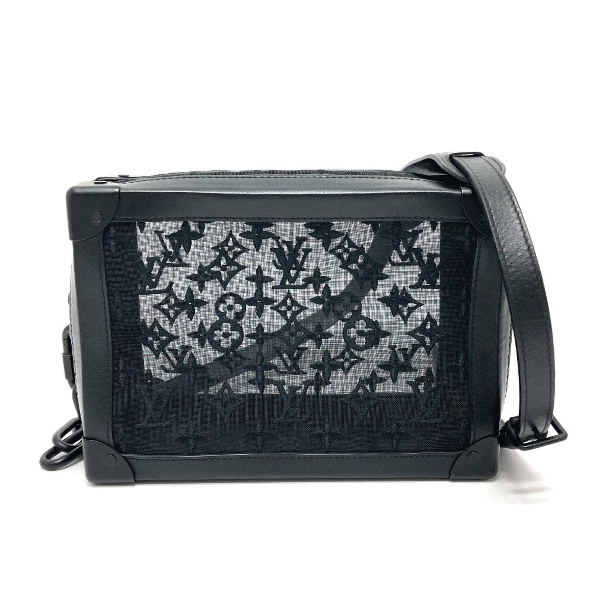 Louis Vuitton Black Mesh Leather Shoulder Bag (Pre-Owned)