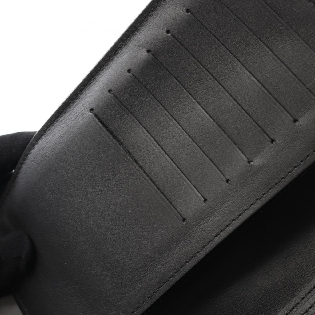 Louis Vuitton Black Leather Long Wallet (Bi-Fold) (Pre-Owned)