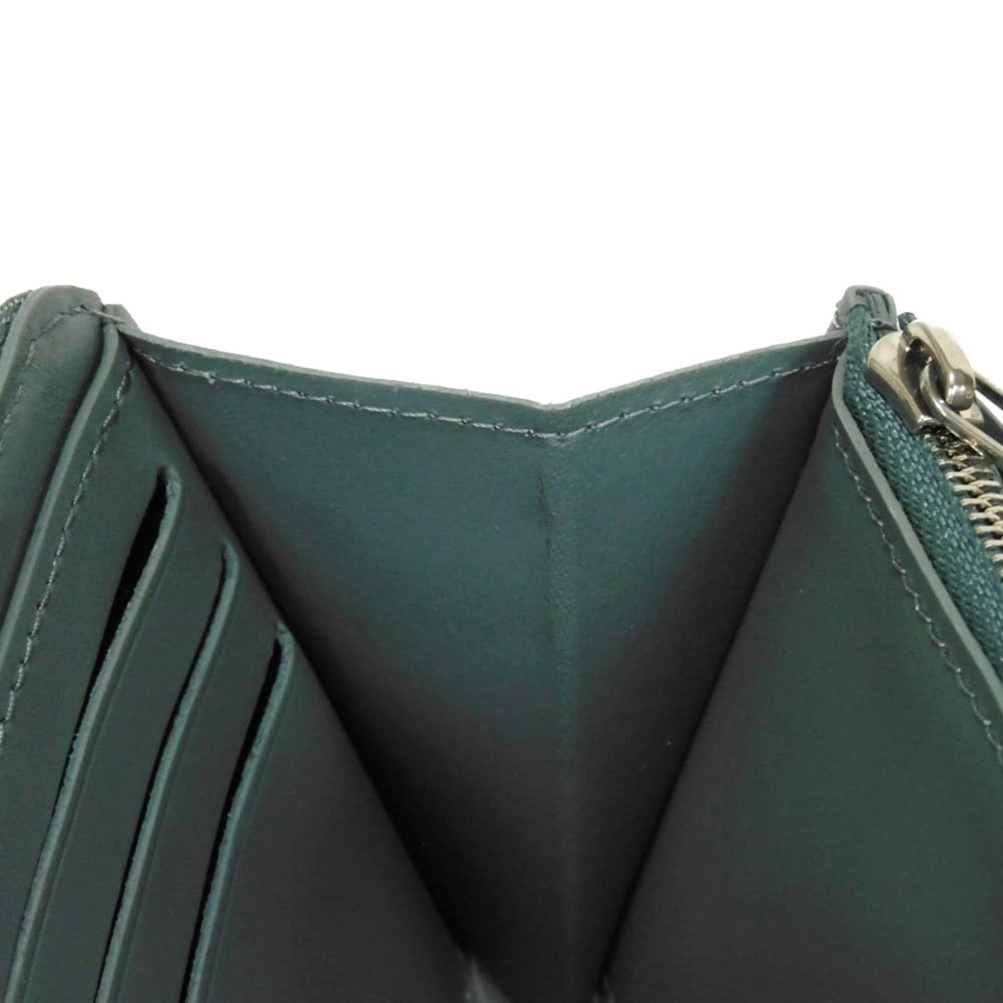 Louis Vuitton Green Leather Long Wallet (Bi-Fold) (Pre-Owned)