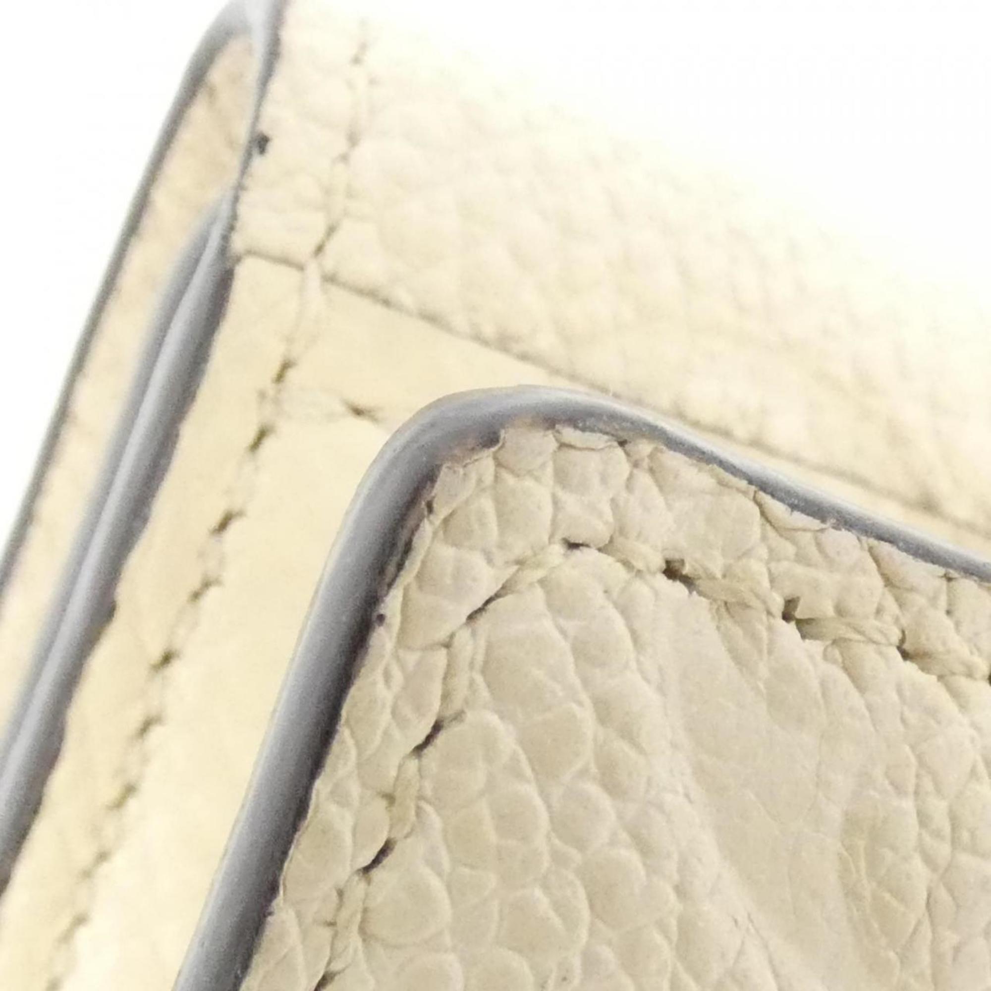 Louis Vuitton Monogram Empreinte Beige Leather Wallet (Tri-Fold) (Pre-Owned)