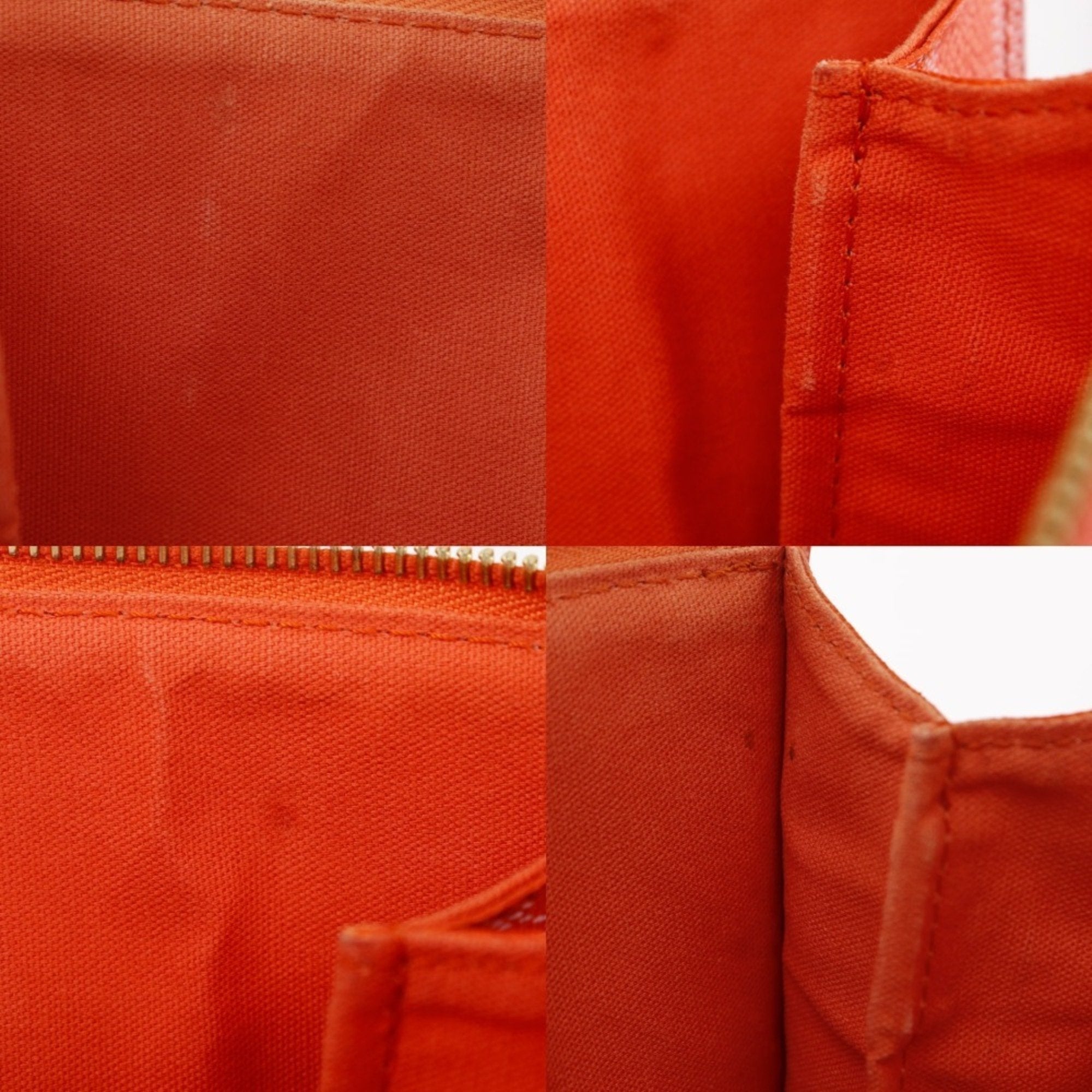 Louis Vuitton Orange Pimont Damier Canvas Handbag Tote Bag (Pre-Owned)