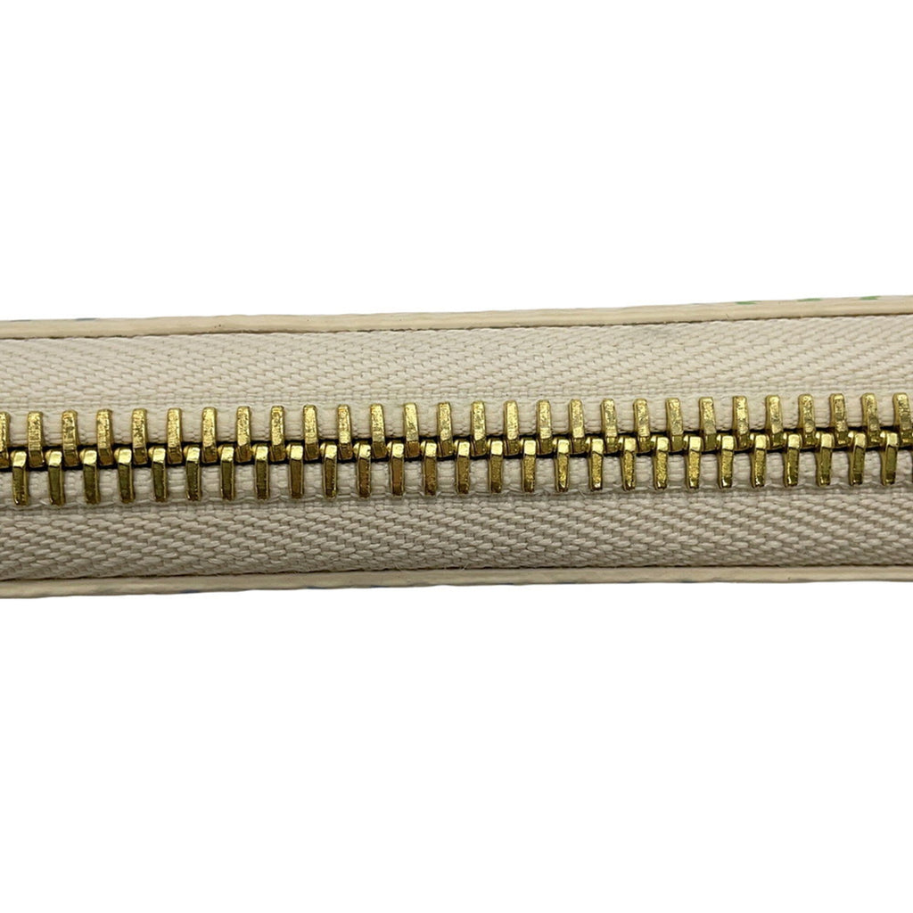 Louis Vuitton Beige Light Green Long Wallet (Bi-Fold) (Pre-Owned)