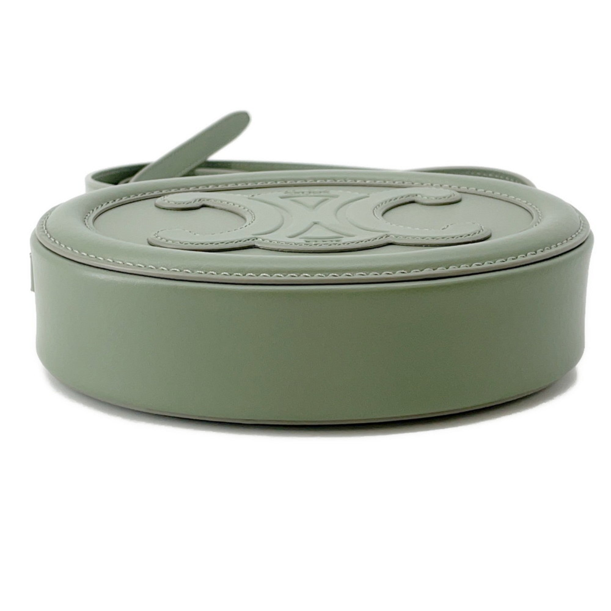 Triomphe Oval Crossbody Bag Leather