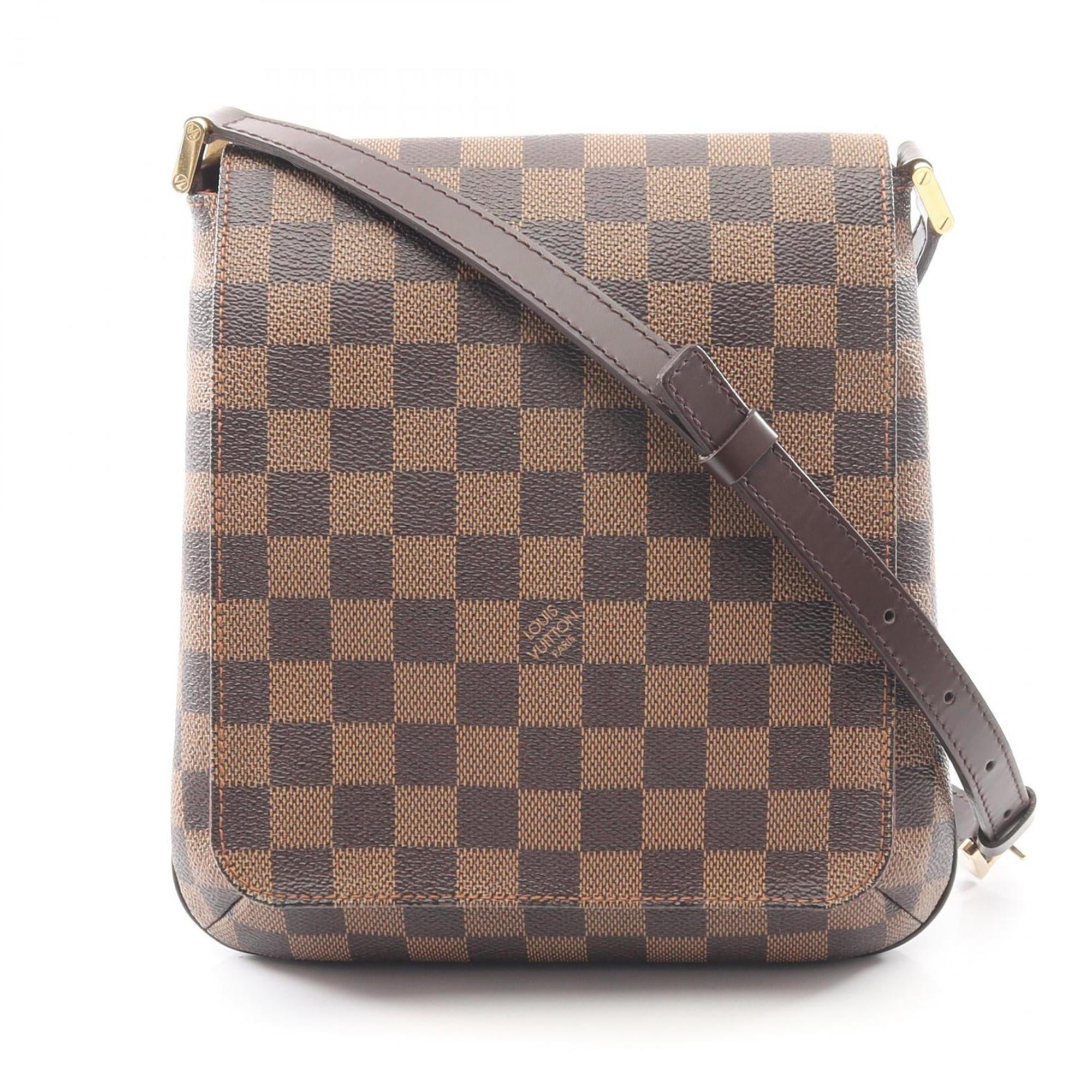 Louis Vuitton Brown Ebene Coated Canvas Leather Shoulder Bag (Pre-Owned)
