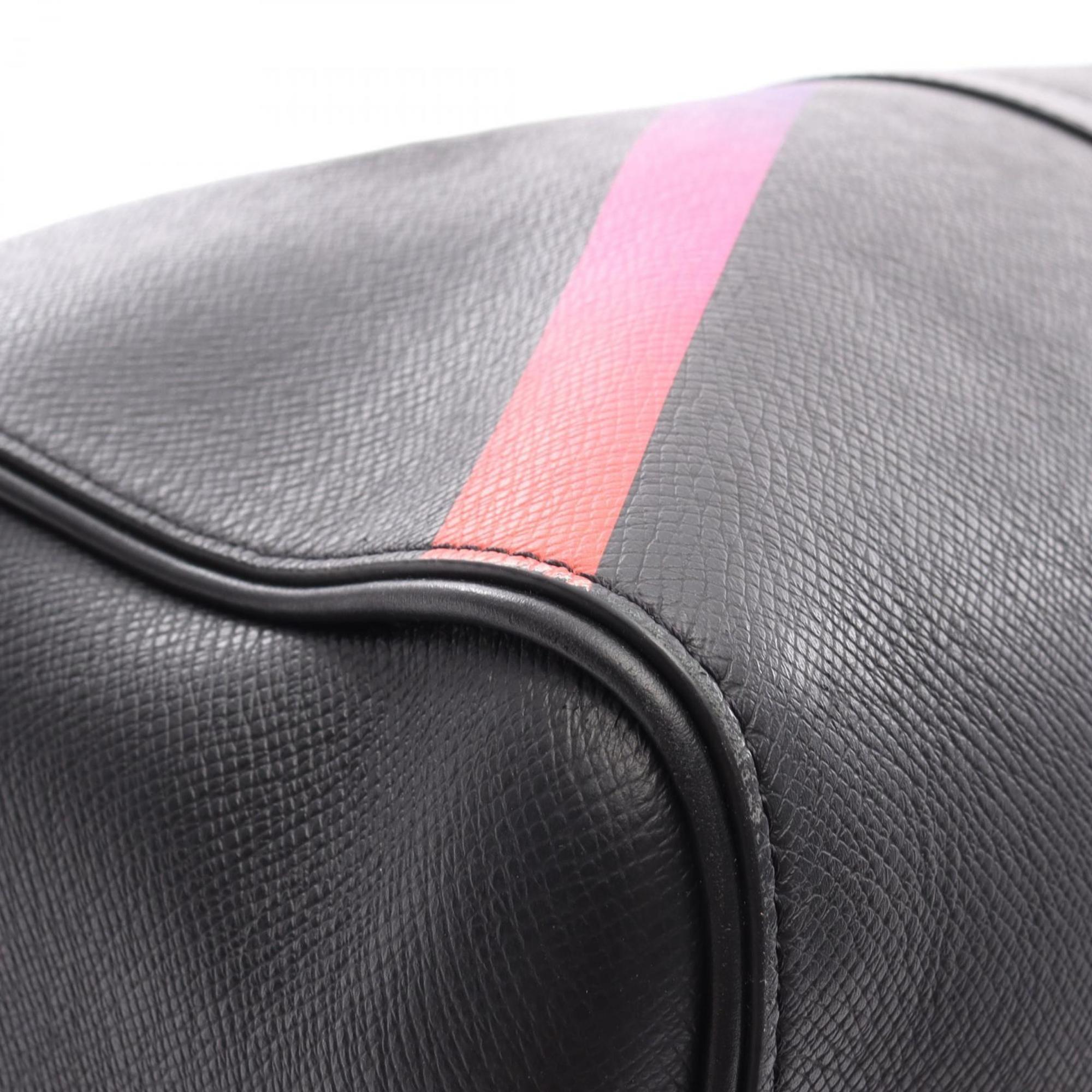Louis Vuitton Black Multi-Color Noir Leather Boston Bag (Pre-Owned)