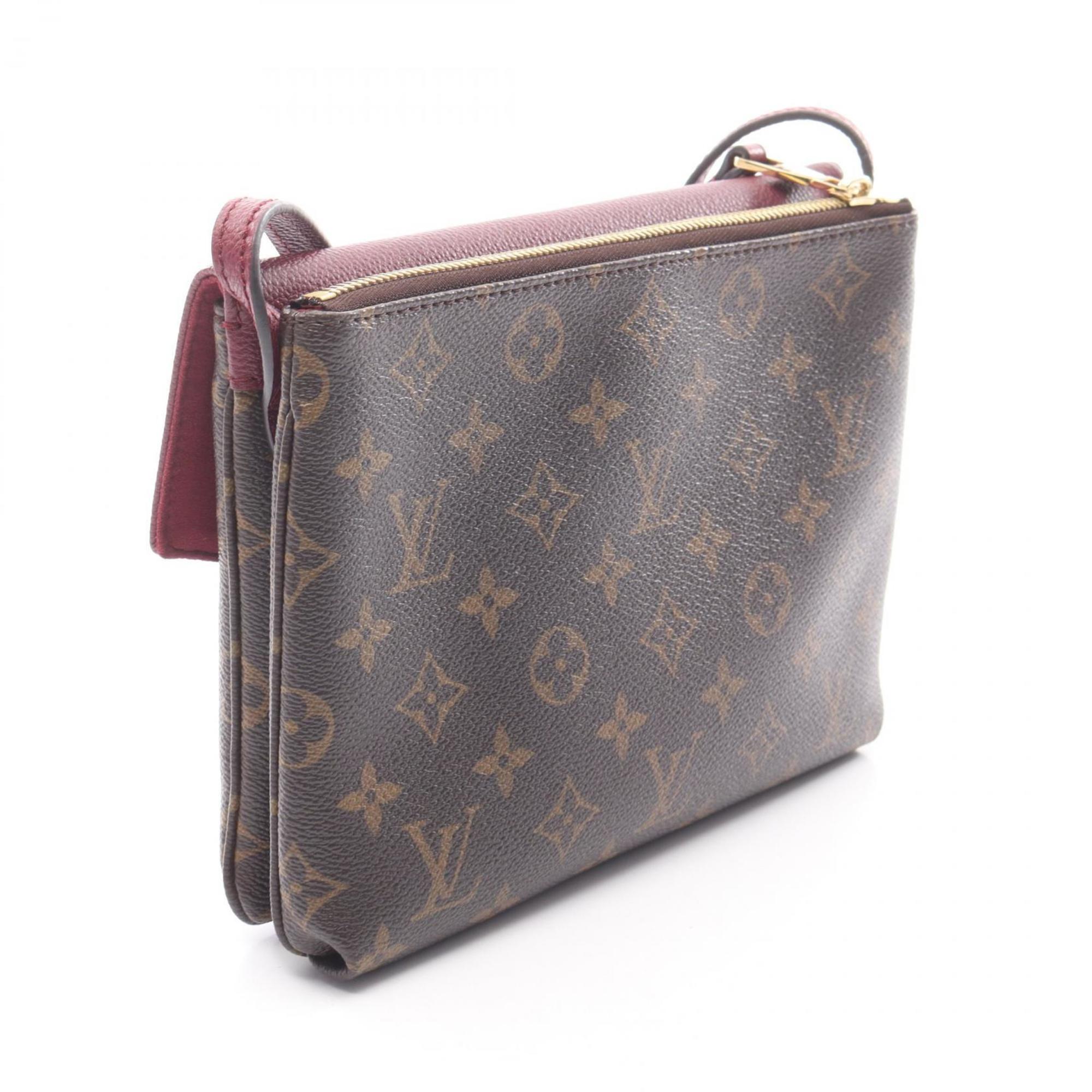 Louis Vuitton Brown Monogram Pink Coated Canvas Leather Shoulder Bag (Pre-Owned)