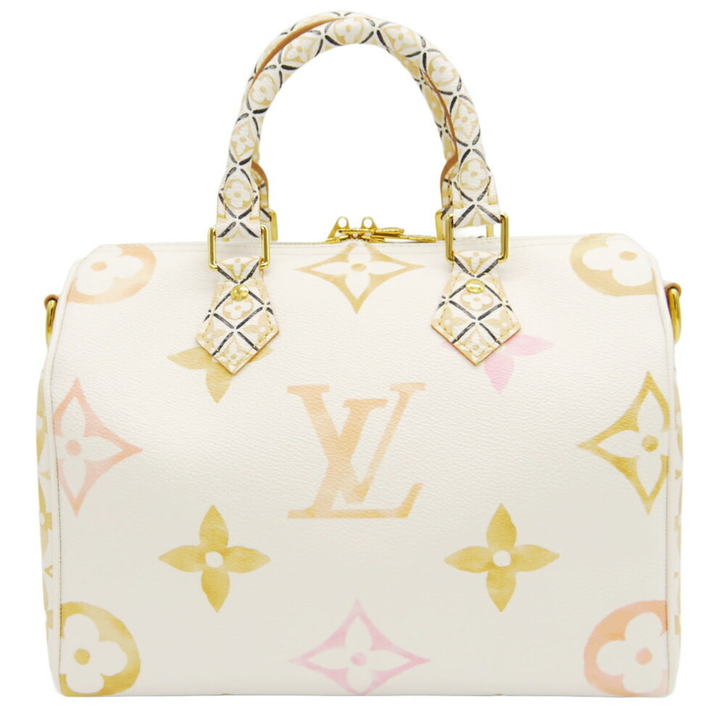 Louis Vuitton Leather Canvas Boston Bag Shoulder Bag (Pre-Owned)