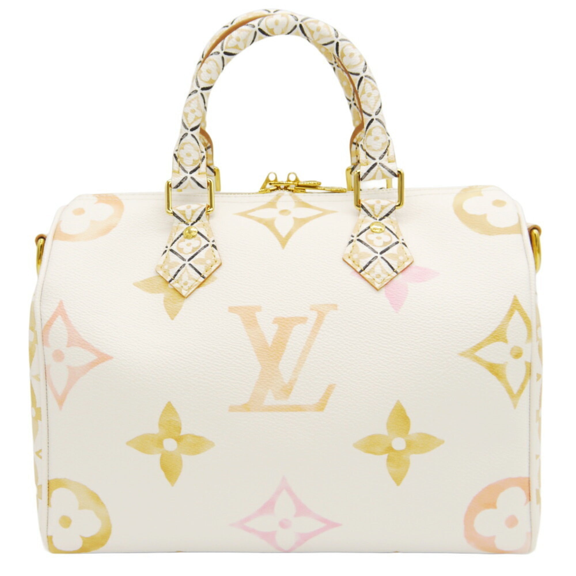 Louis Vuitton Leather Canvas Boston Bag Shoulder Bag (Pre-Owned)