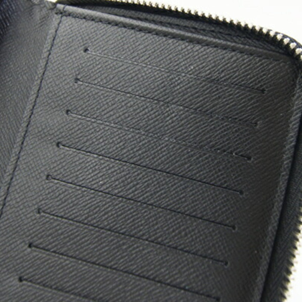 Louis Vuitton Black Noir Taiga Leather Leather Long Wallet (Bi-Fold) (Pre-Owned)