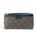 Louis Vuitton Monogram Macassar Black Brown Monogram Long Wallet (Bi-Fold) (Pre-Owned)