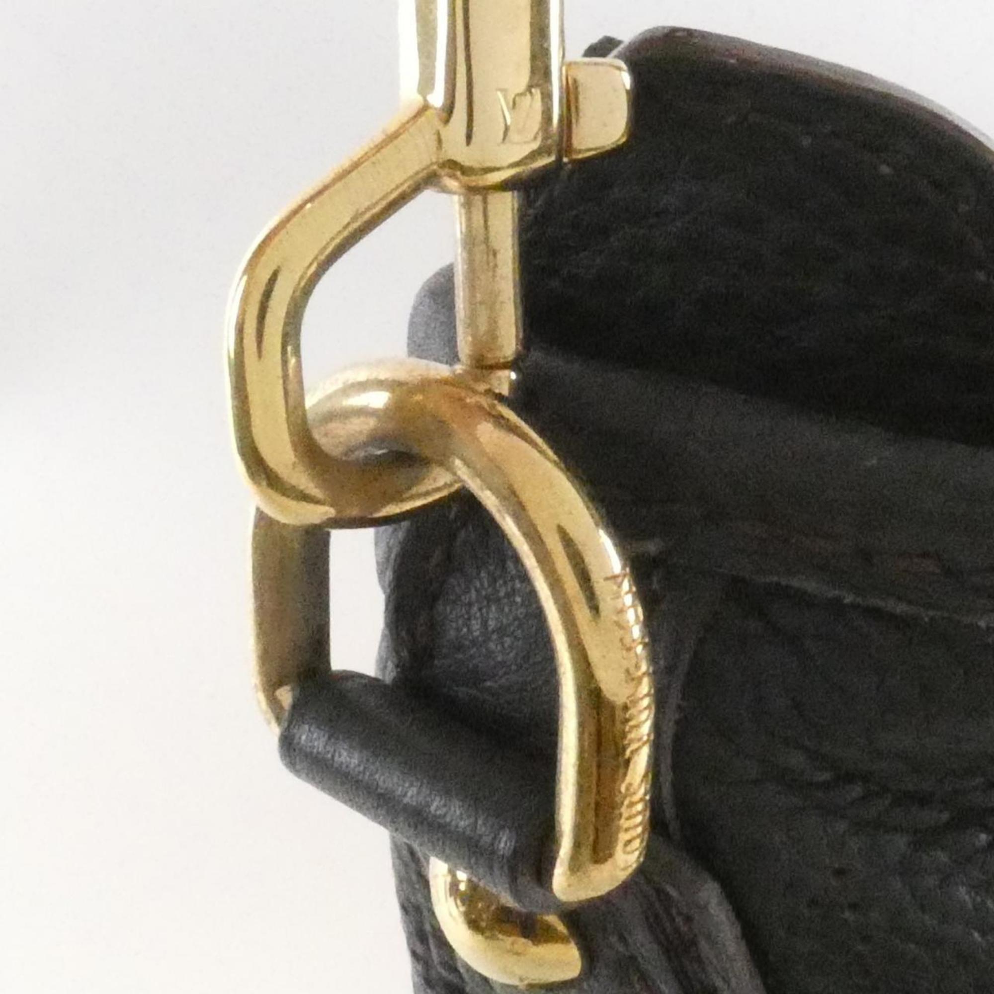 Louis Vuitton Mahina Black Leather Handbag (Pre-Owned)