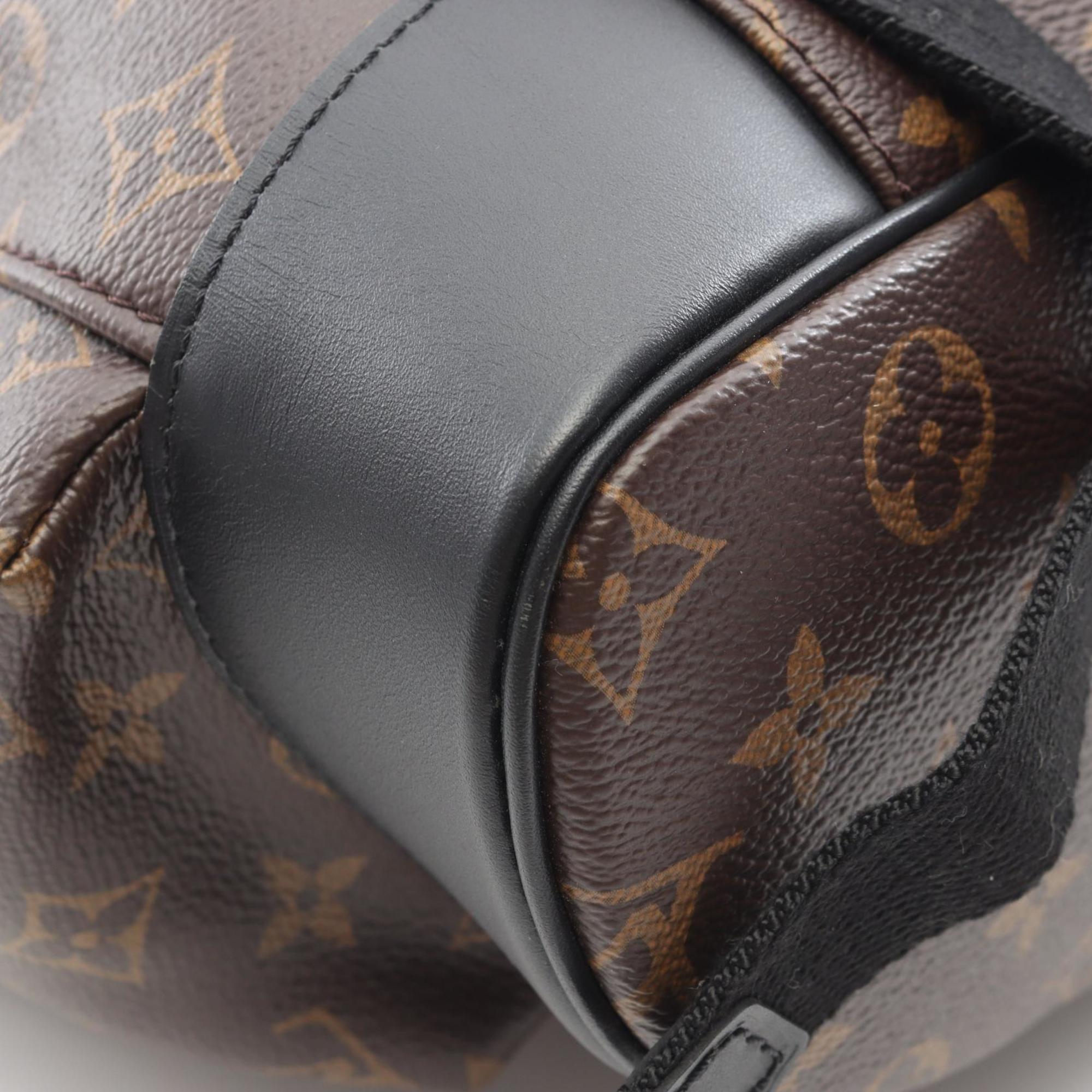 Louis Vuitton Black Brown Monogram Macassar Coated Canvas Leather Backpack (Pre-Owned)