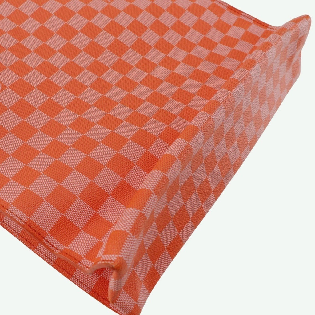 Louis Vuitton Orange Pimont Damier Canvas Handbag Tote Bag (Pre-Owned)