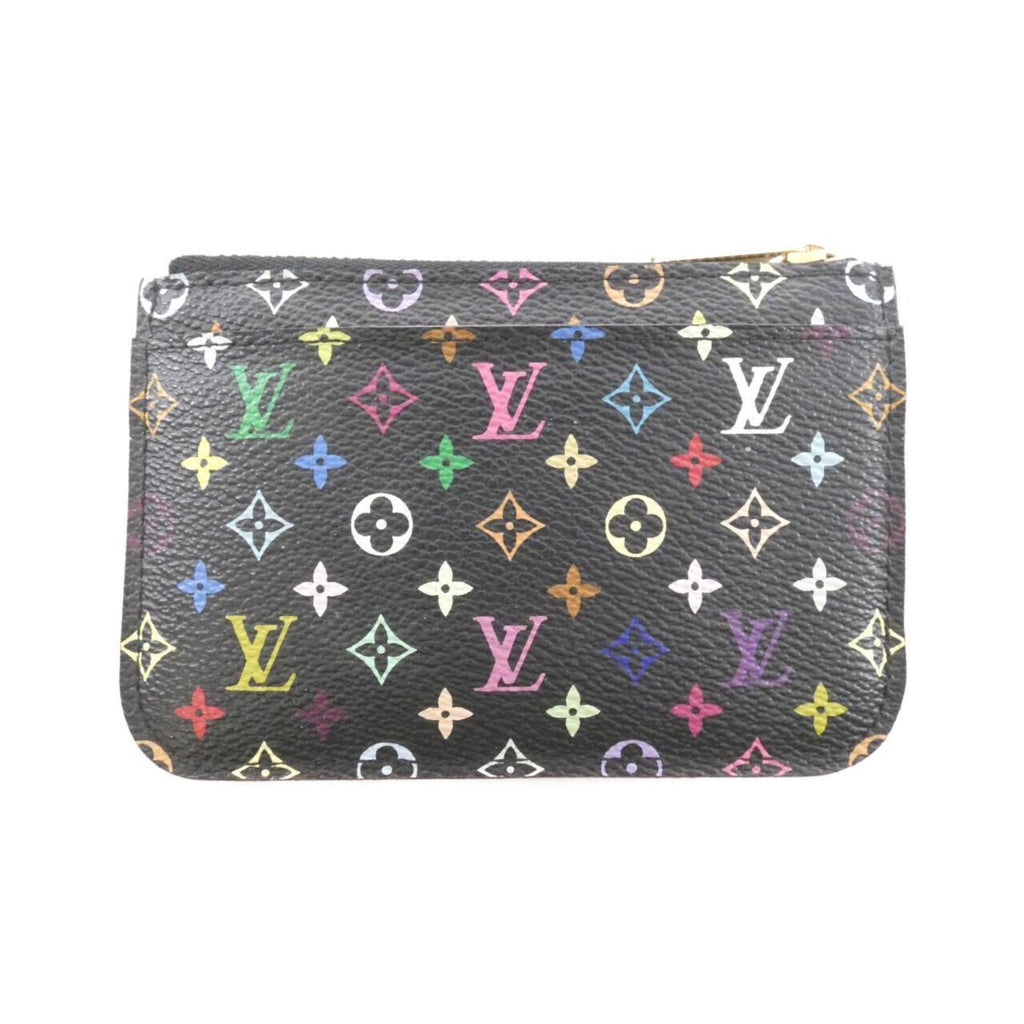 Louis Vuitton Black Multi-Color Coated Canvas Coin Purse/Coin Case (Pre-Owned)