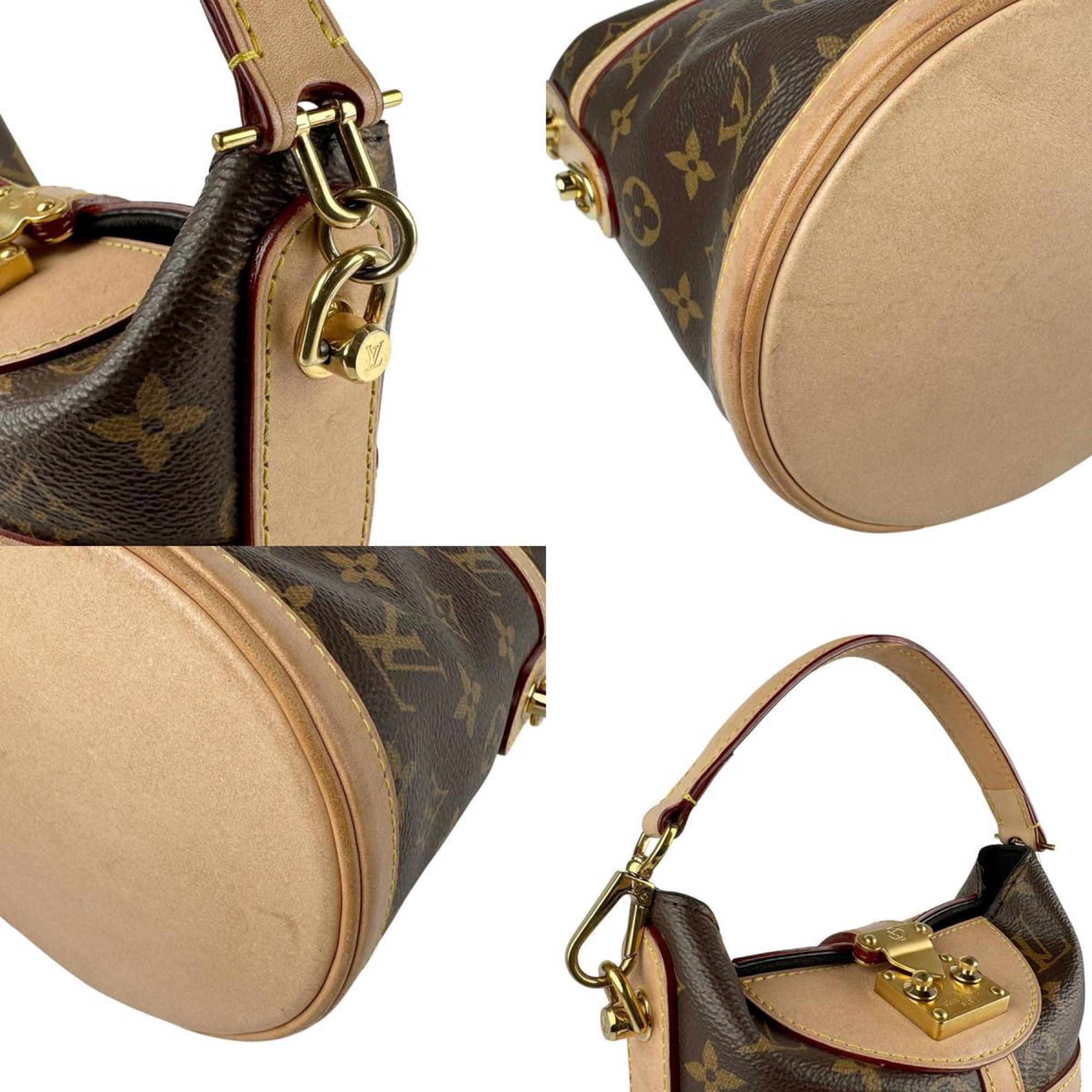 Louis Vuitton Brown Monogram Canvas Handbag Shoulder Bag (Pre-Owned)