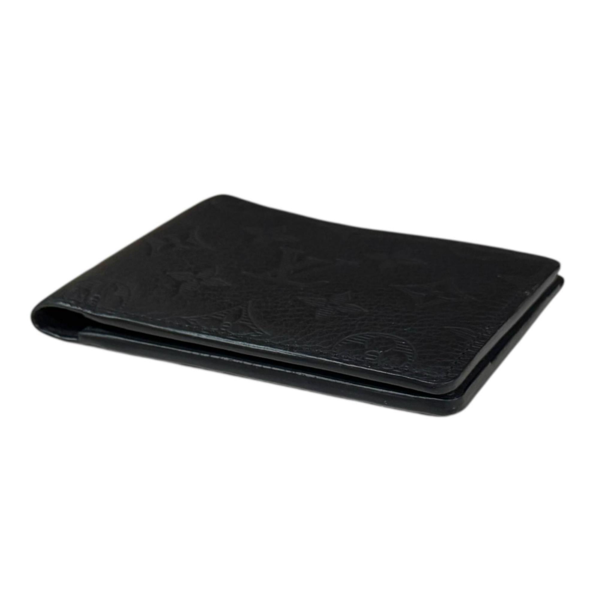 Louis Vuitton Black Leather Wallet (Bi-Fold) (Pre-Owned)