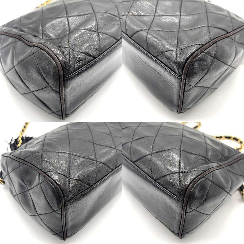 Vintage Diamond CC Camera Bag Quilted Leather Medium