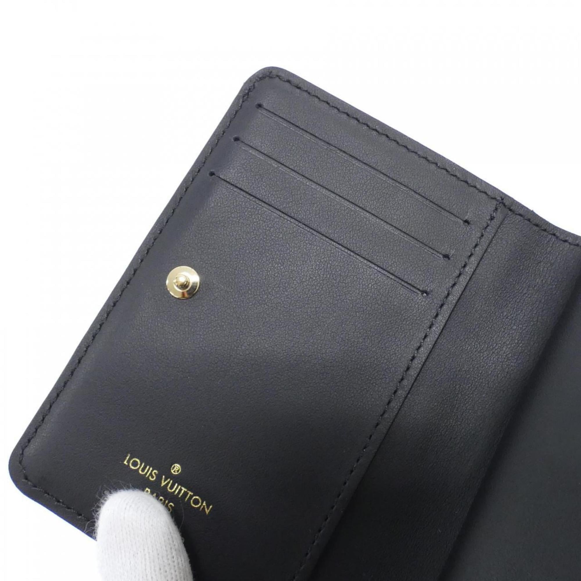 Louis Vuitton Black Leather Coin Purse/Coin Case (Pre-Owned)