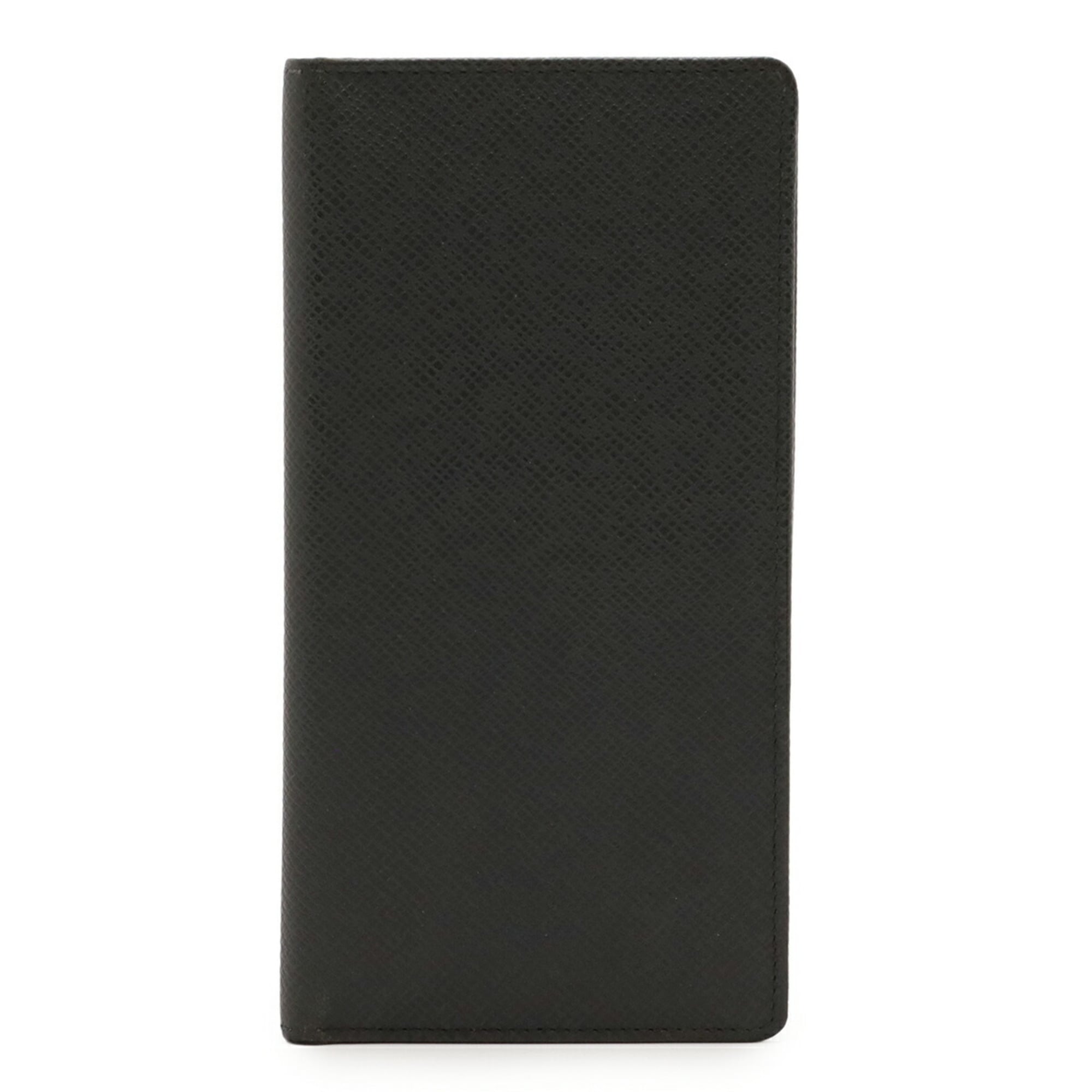 Louis Vuitton Ardoise Black Taiga Leather Leather Long Wallet (Bi-Fold) (Pre-Owned)