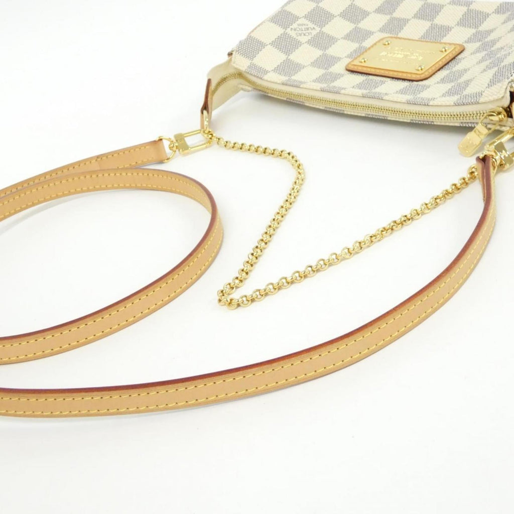 Louis Vuitton Azur White Coated Canvas Shoulder Bag (Pre-Owned)
