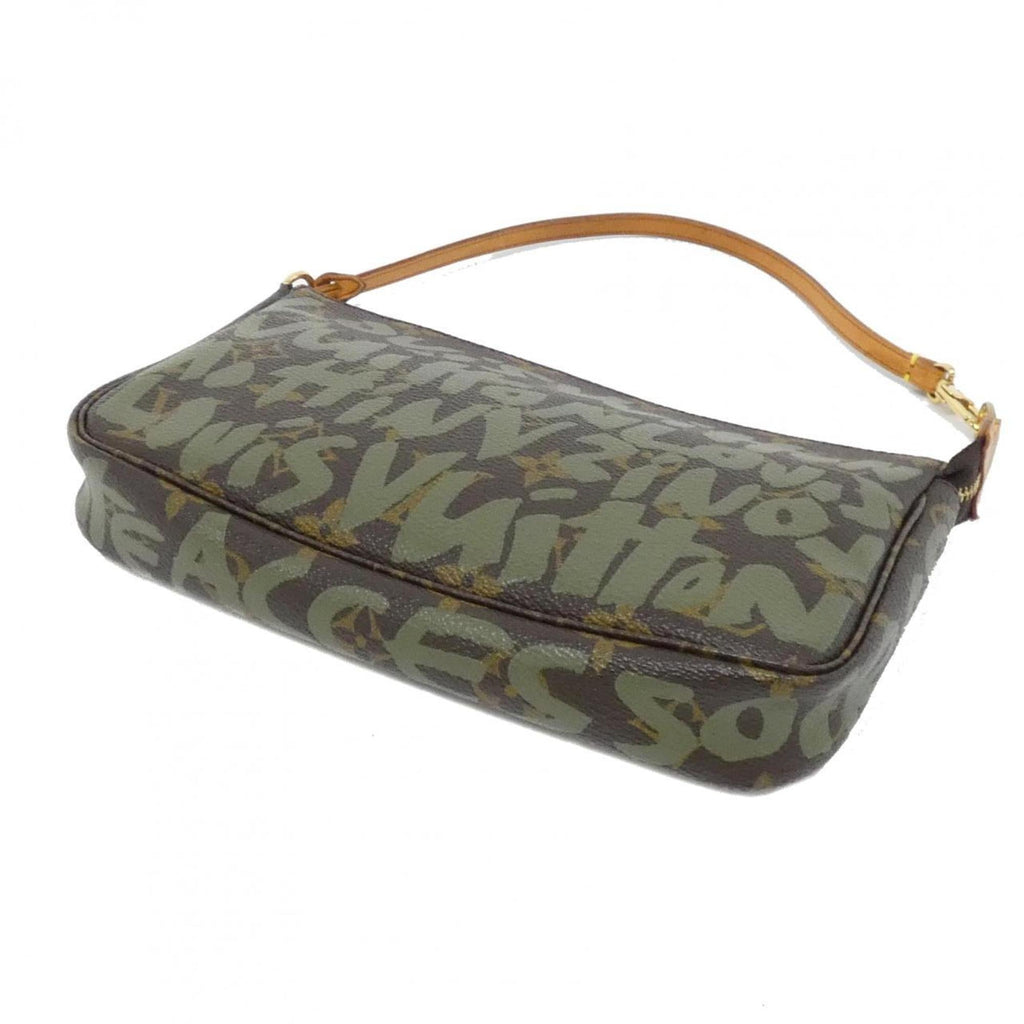 Louis Vuitton Brown Khaki Coated Canvas Pochette Pouch (Pre-Owned)