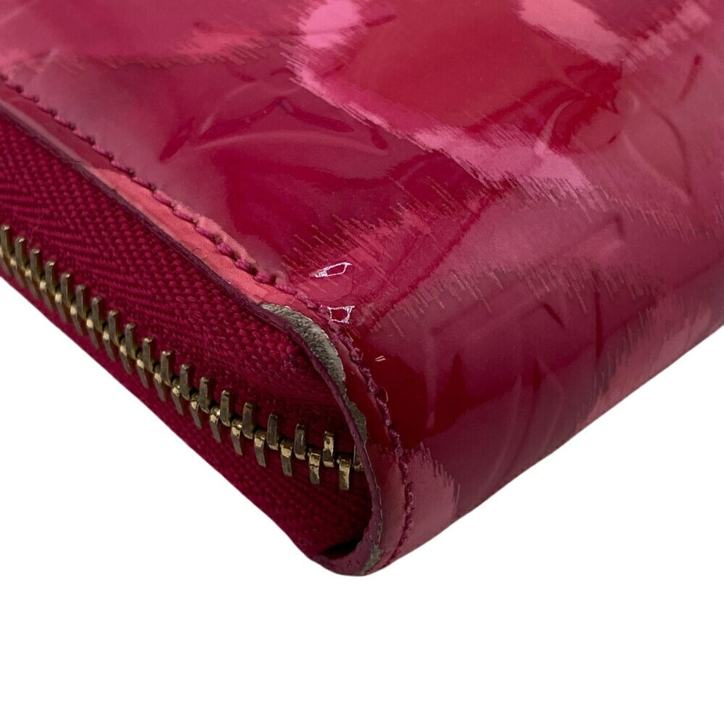 Louis Vuitton Pink Red Color Vernis Leather Long Wallet (Bi-Fold) (Pre-Owned)