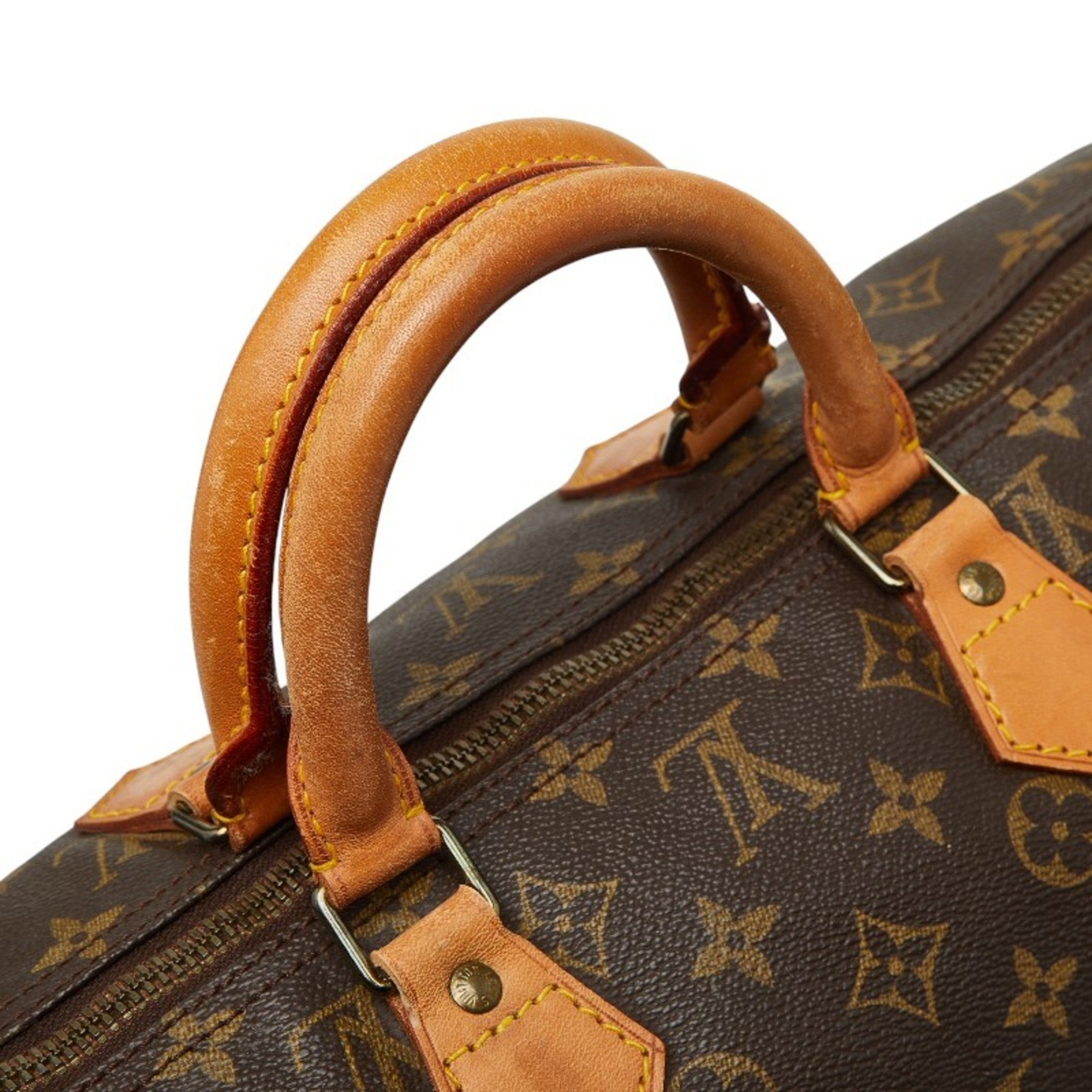 Louis Vuitton Brown Pvc Leather Boston Bag Handbag (Pre-Owned)