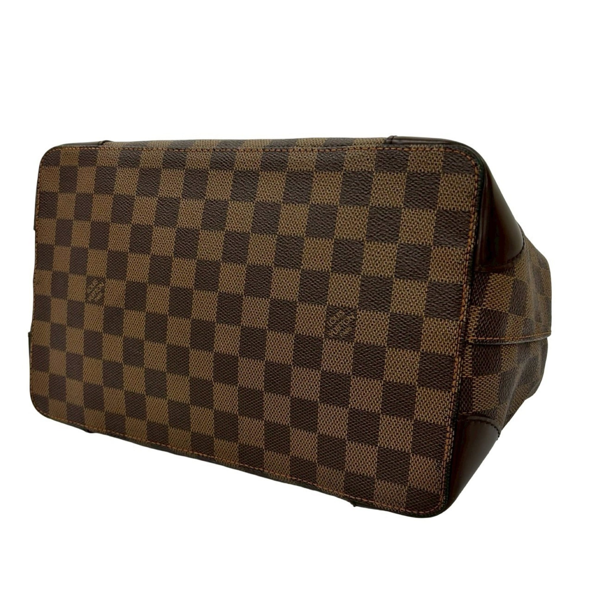 Louis Vuitton Brown Leather Pvc Handbag Tote Bag (Pre-Owned)