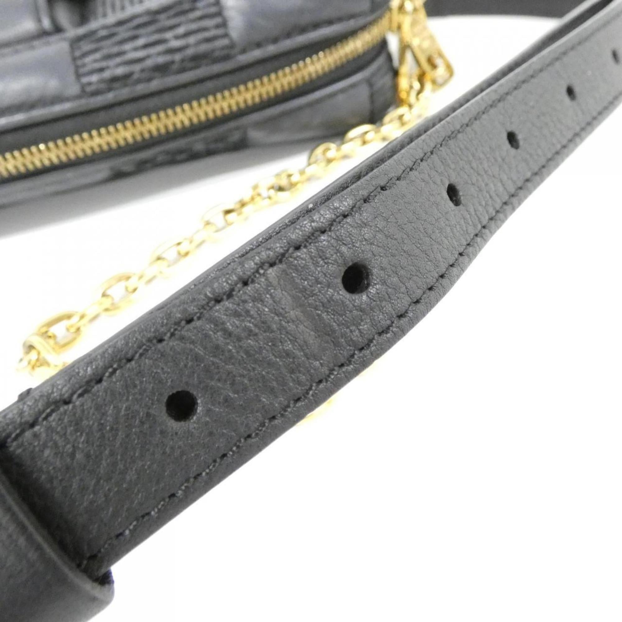Louis Vuitton Black Leather Shoulder Bag (Pre-Owned)