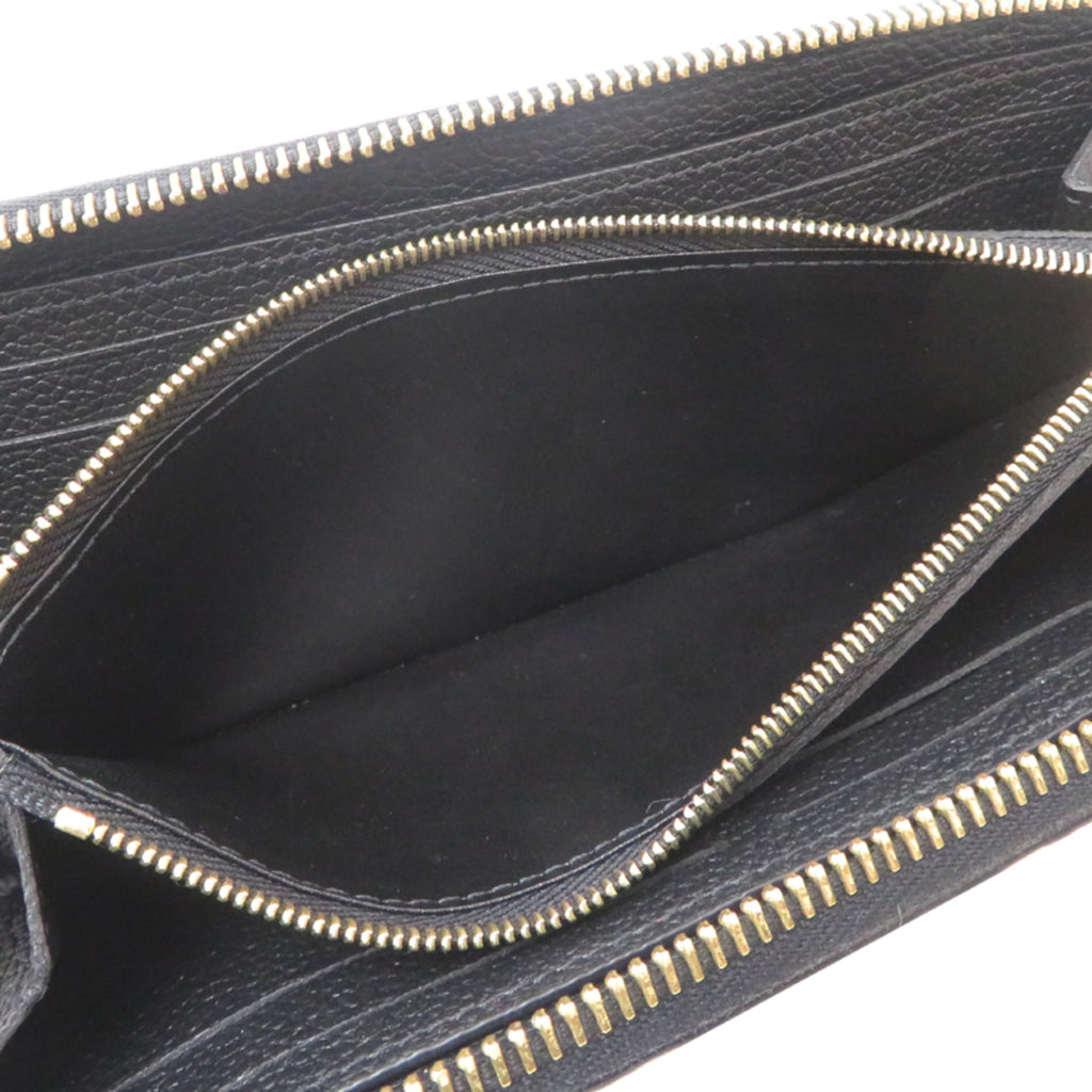 Louis Vuitton Black Noir Monogram Empreinte Long Wallet (Bi-Fold) (Pre-Owned)