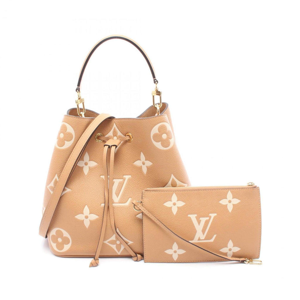 Louis Vuitton Brown Ivory Monogram Empreinte Shoulder Bag (Pre-Owned)