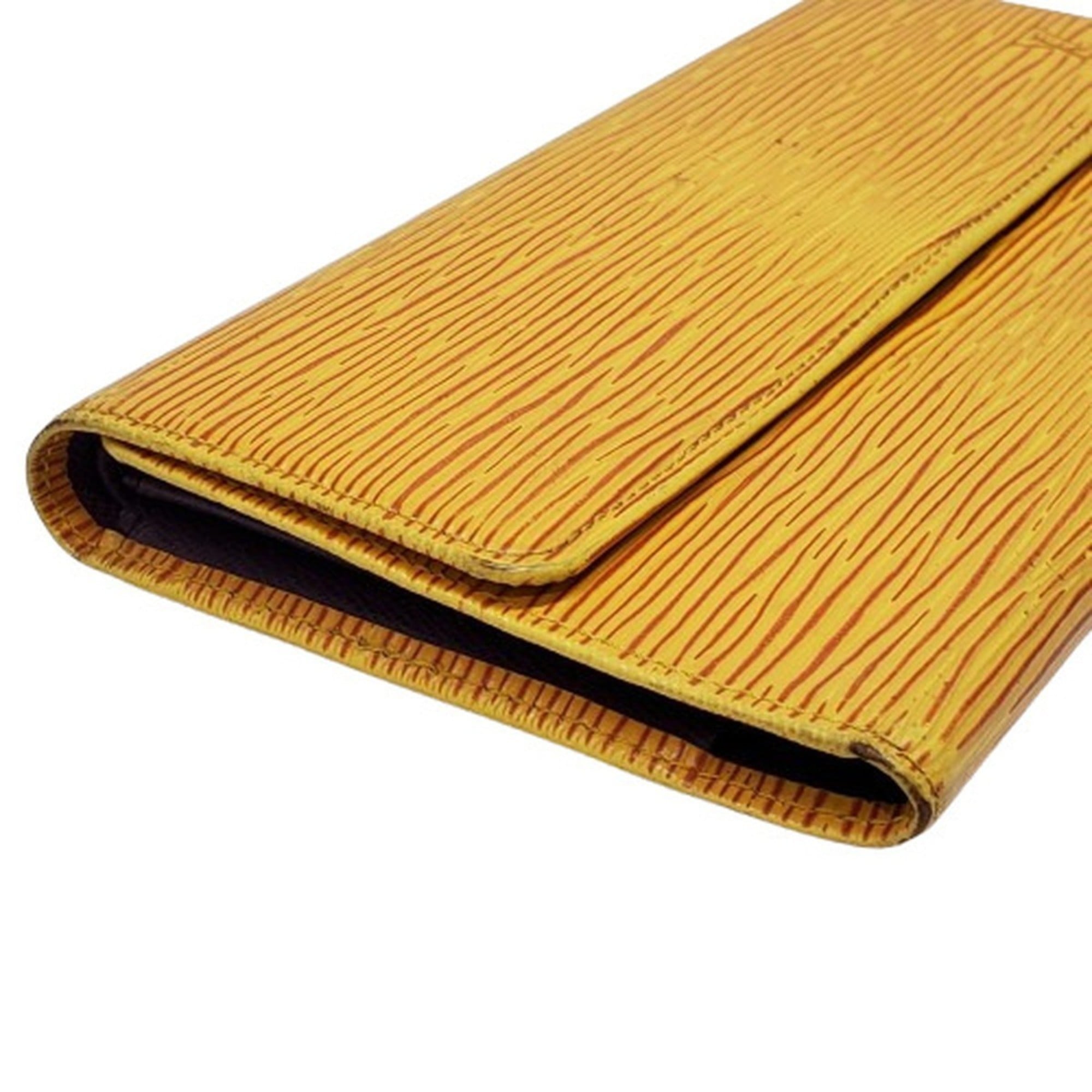 Louis Vuitton Epi Yellow Epi Leather Long Wallet (Bi-Fold) (Pre-Owned)
