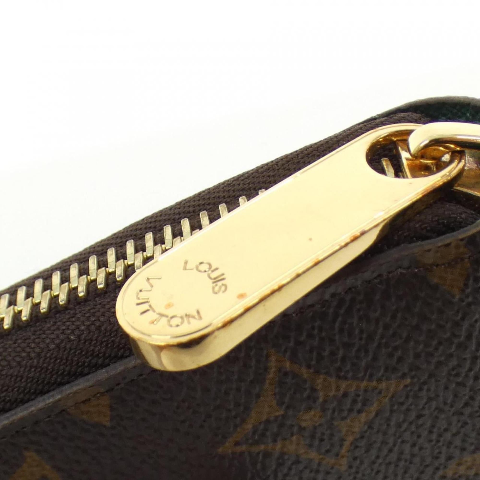 Louis Vuitton Marron Coated Canvas Long Wallet (Bi-Fold) (Pre-Owned)