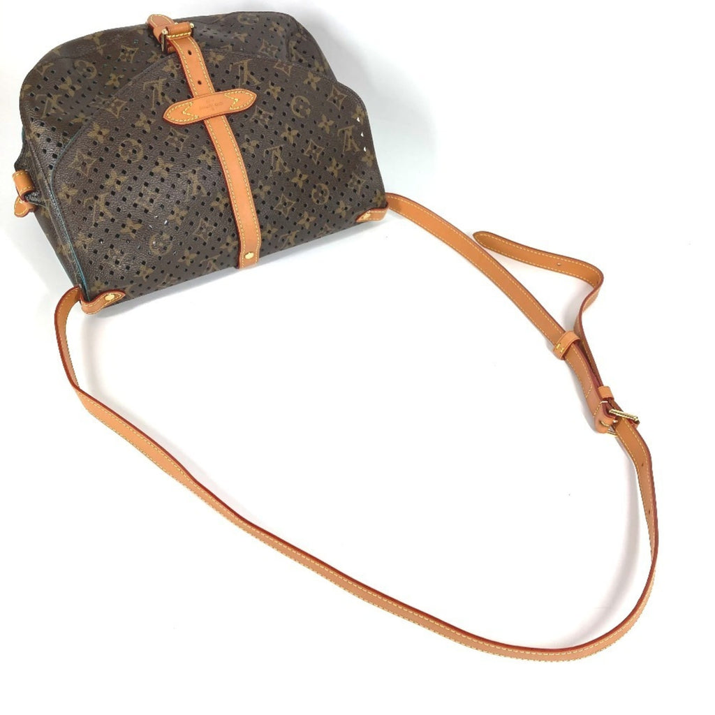Louis Vuitton Blue Brown Monogram Monogram Perforated Shoulder Bag (Pre-Owned)