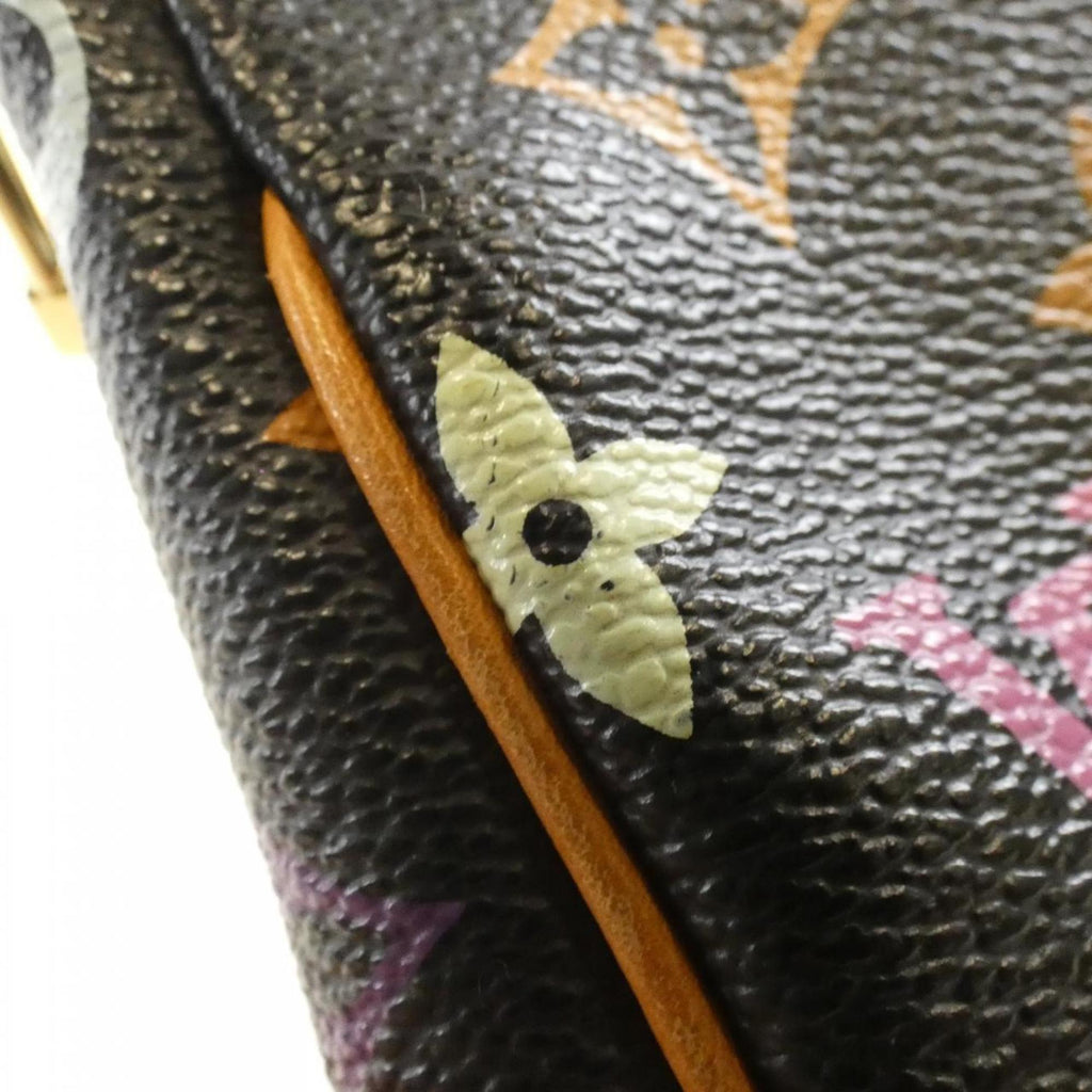 Louis Vuitton Black Multi-Color Coated Canvas Pochette Pouch (Pre-Owned)