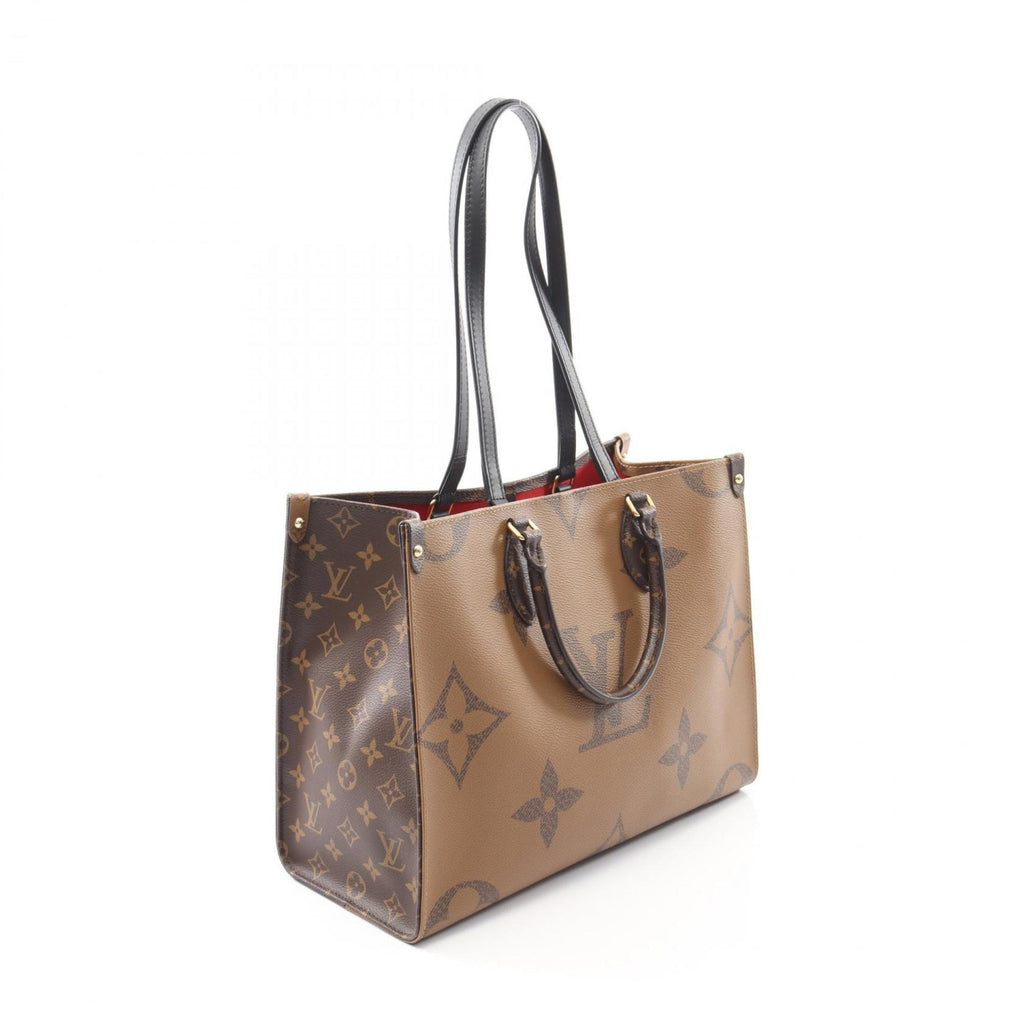 Louis Vuitton Beige Brown Monogram Coated Canvas Tote Bag (Pre-Owned)